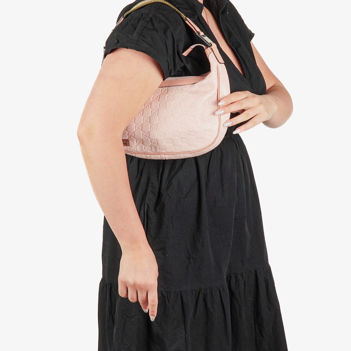 Gucci Guccissima Pink Charmy Hobo Bag