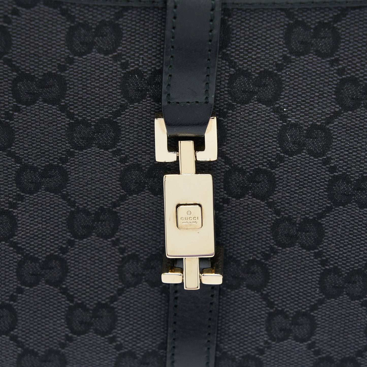Gucci Vintage Jackie Bag GG Printed Canvas Black