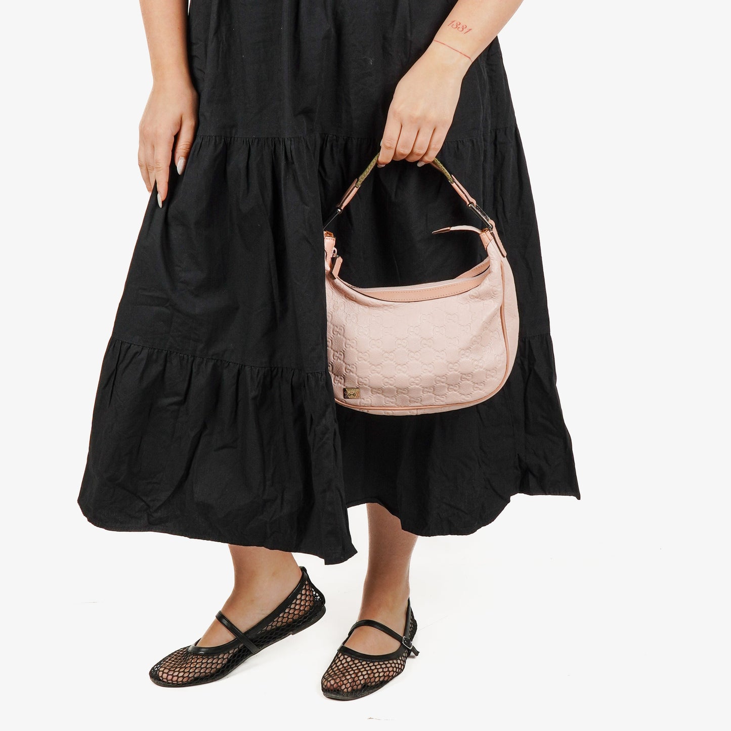 Gucci Guccissima Pink Charmy Hobo Bag