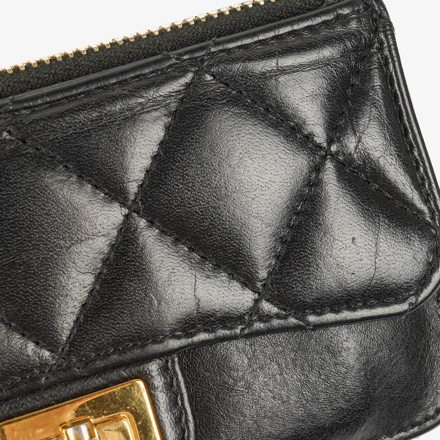 Chanel Black Quilted Leather Coin Purse