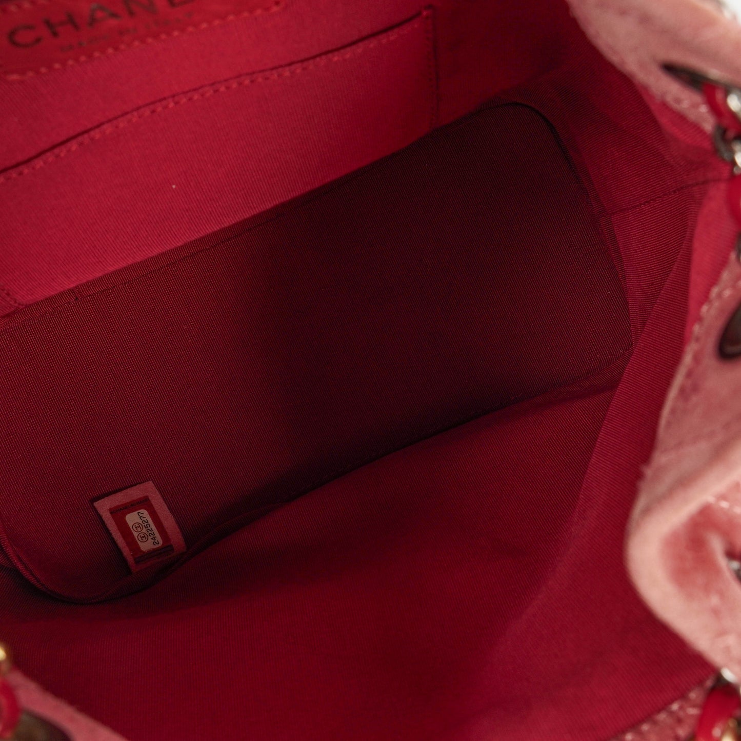 Chanel Quilted Suede Small Gabrielle Bucket Bag With Gold-Tone, Silver And Aged Silver Hardware