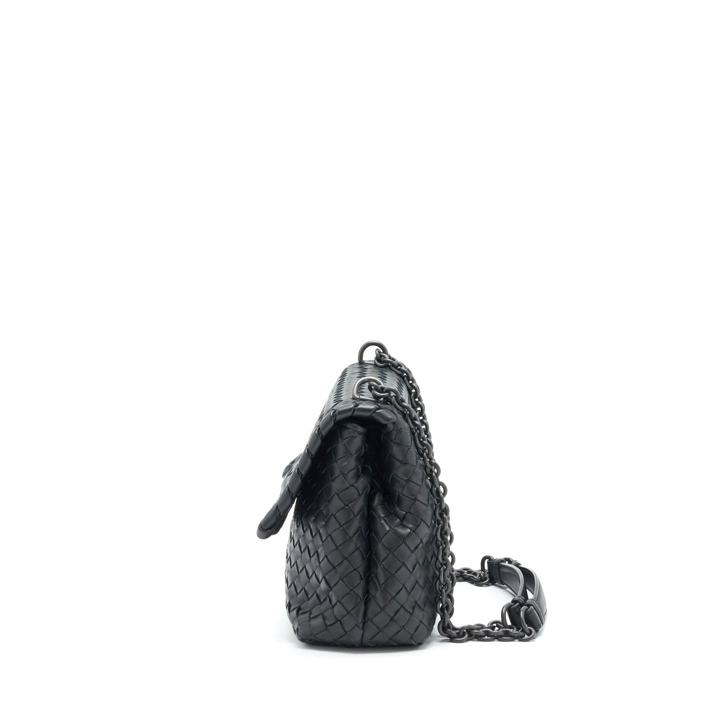 Bottega Veneta Olympia Purse Black With Black Hardware