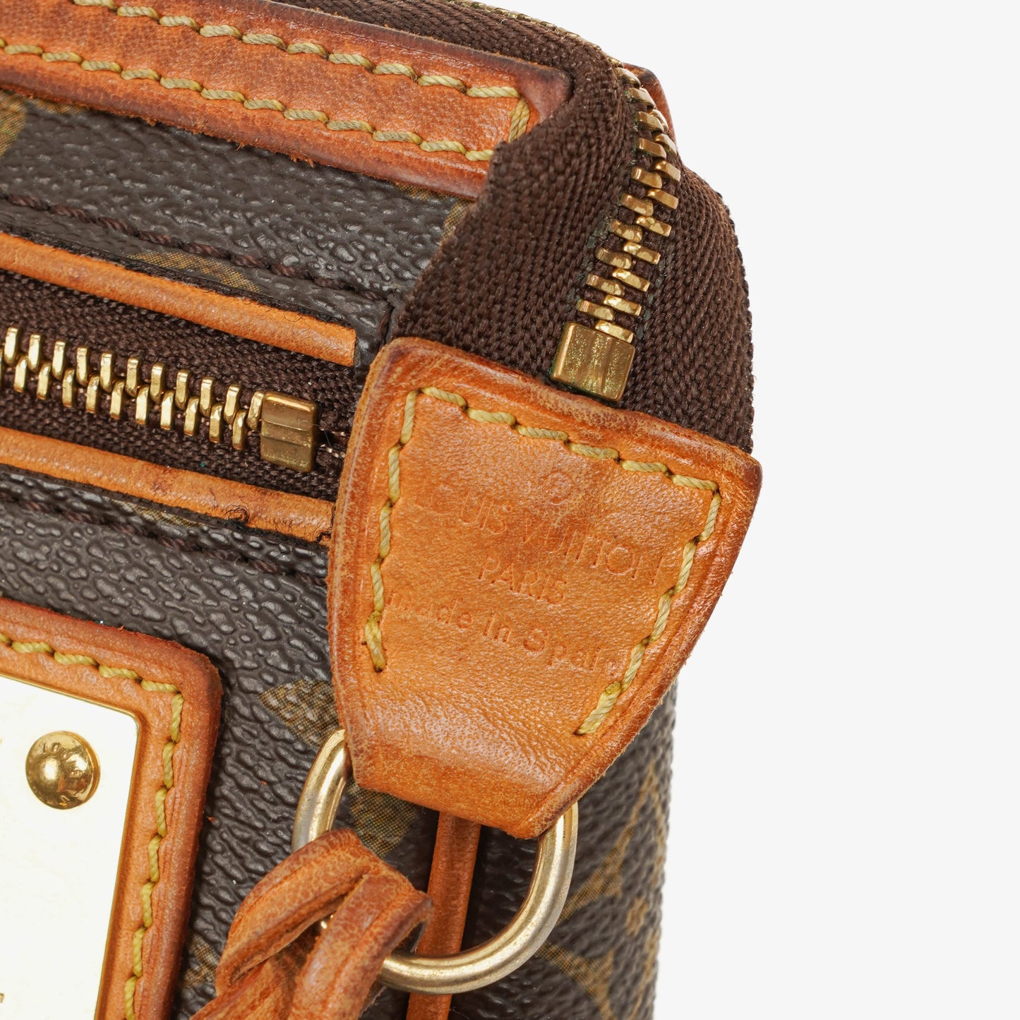 Louis Vuitton Monogram Coated Canvas Riveting Limited Edition Pochette Accessories Clutch Bag