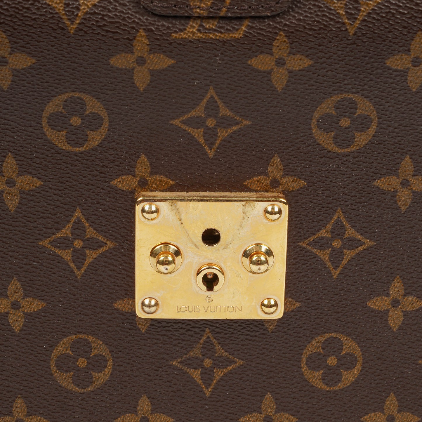 Louis Vuitton Monogram Canvas Serviette Fermoir Briefcase Bag