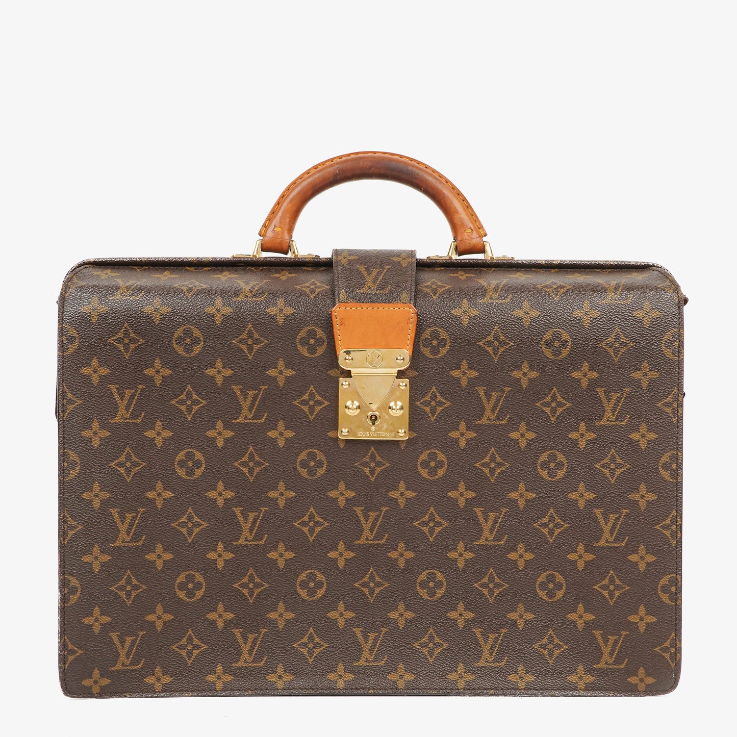 Louis Vuitton Monogram Canvas Serviette Fermoir Briefcase Bag