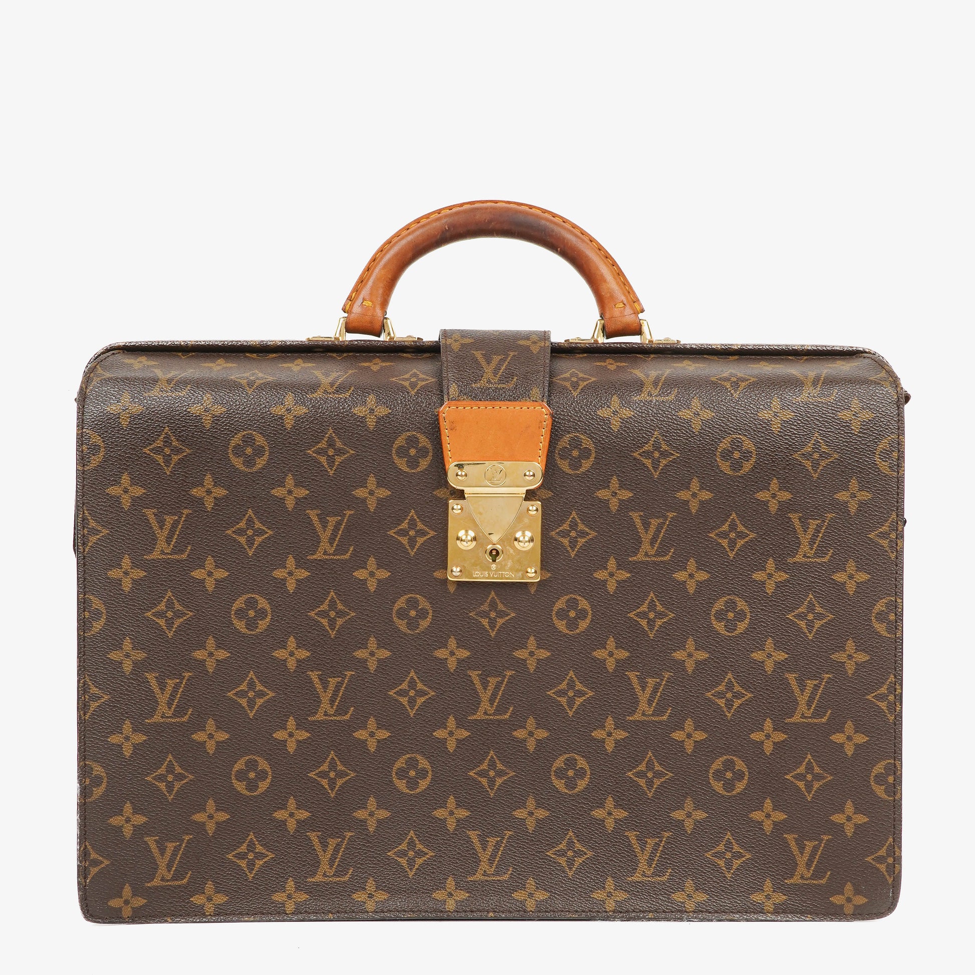 Louis Vuitton Monogram Canvas Serviette Fermoir Briefcase Bag