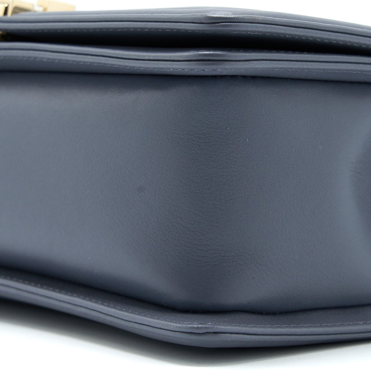 Chanel Medium Boy Bag Chevron Calfskin Grey L