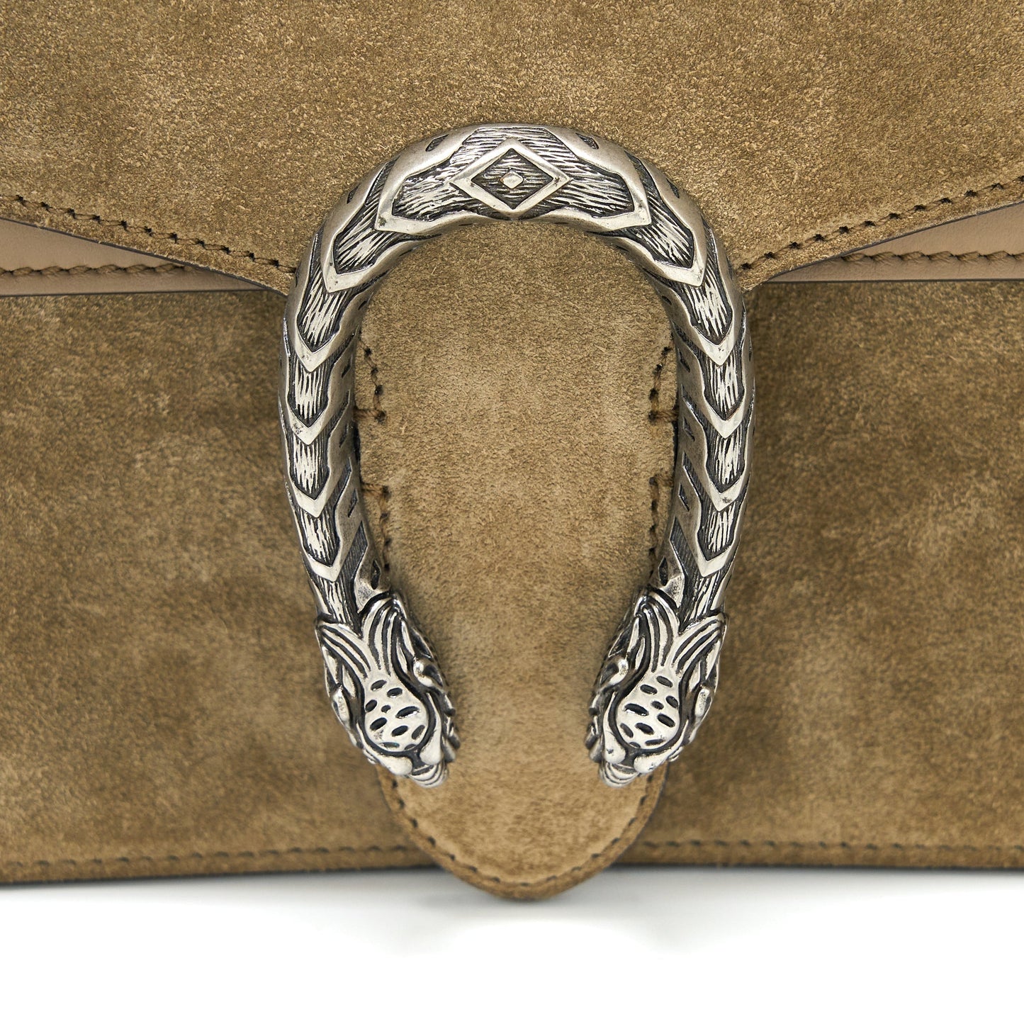 Gucci Small Dionysus Bag Suede Leather Dark Beige SHW