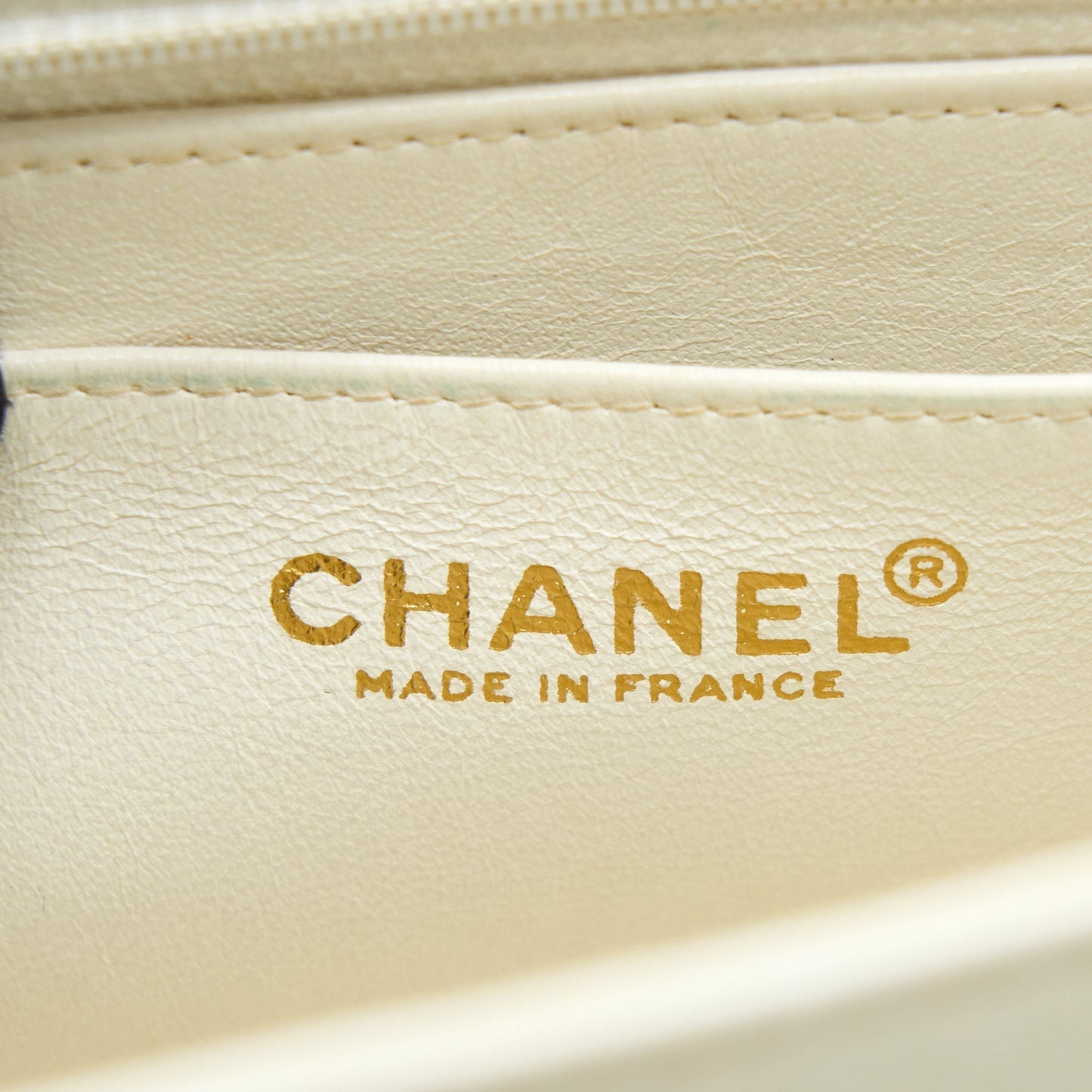 Chanel  Flap Bag Tweed / Leather White