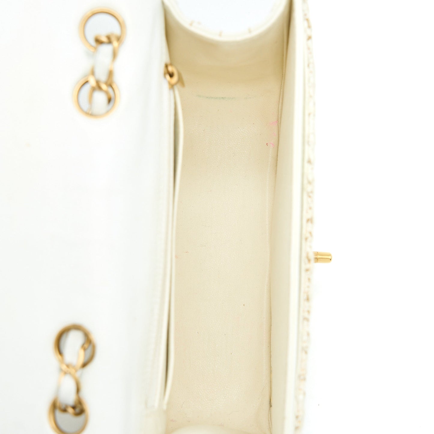 Chanel  Flap Bag Tweed / Leather White