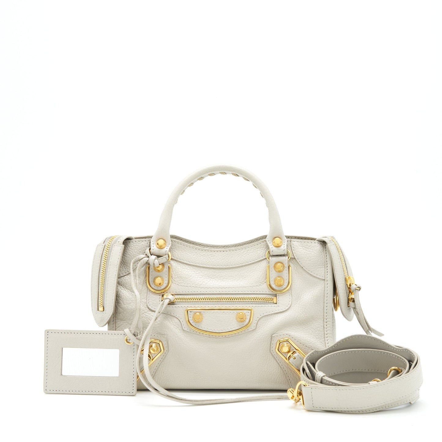 Balenciaga edged mini City Purse light Grey