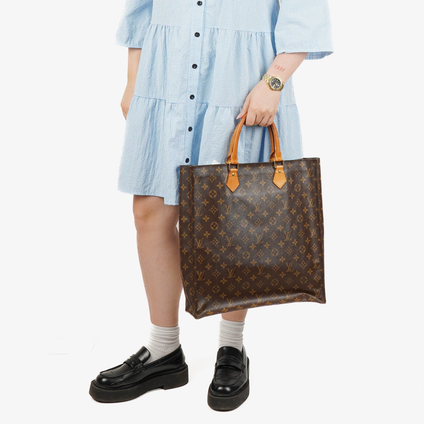 Louis Vuitton Sac Plat Monogram Canvas Bag