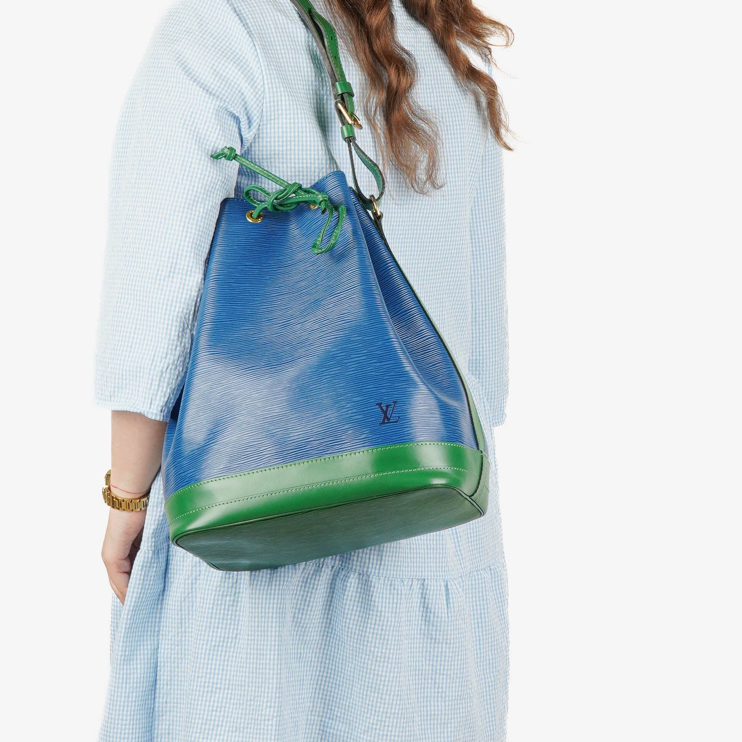 Louis Vuitton Noe Grande GM Bi-Colour Blue/Green Epi Leather Shoulder Bag