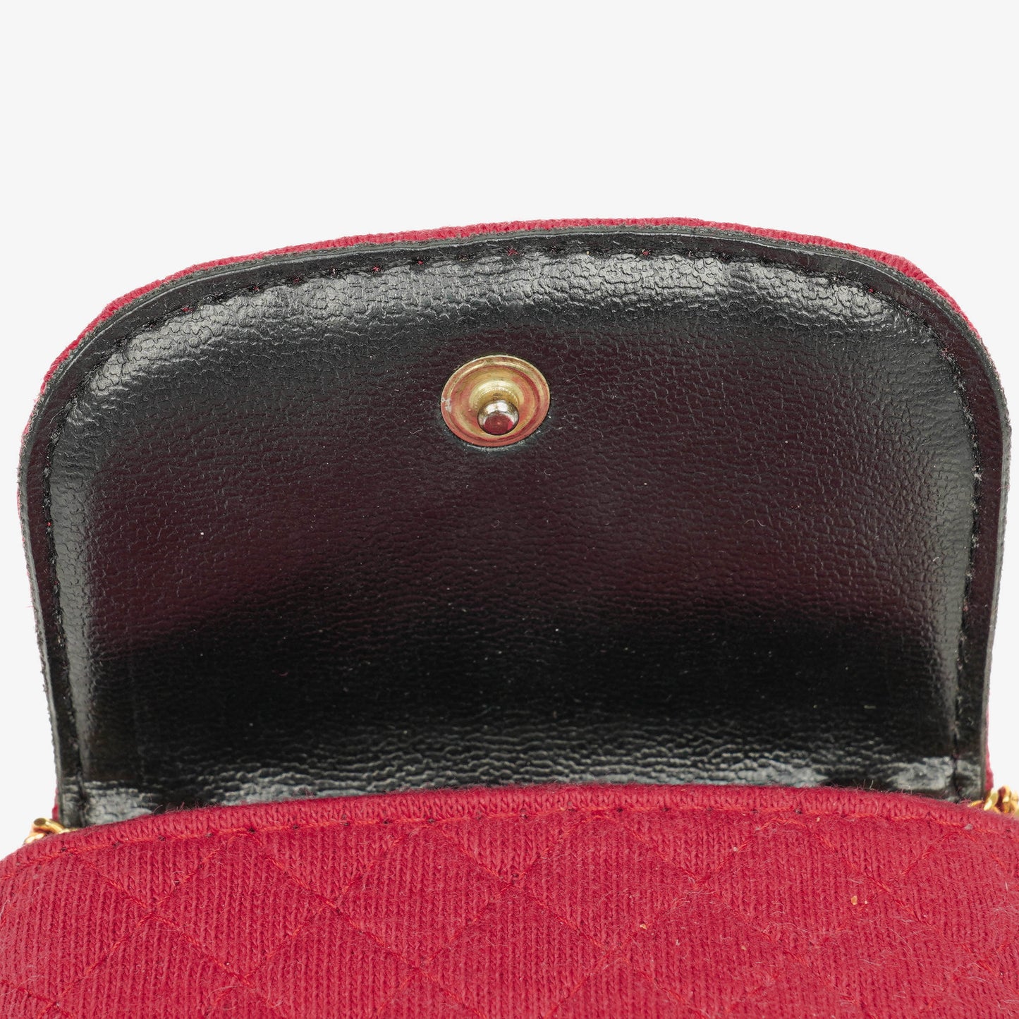 Chanel Micro Jersey Quilted Red Flap Bag