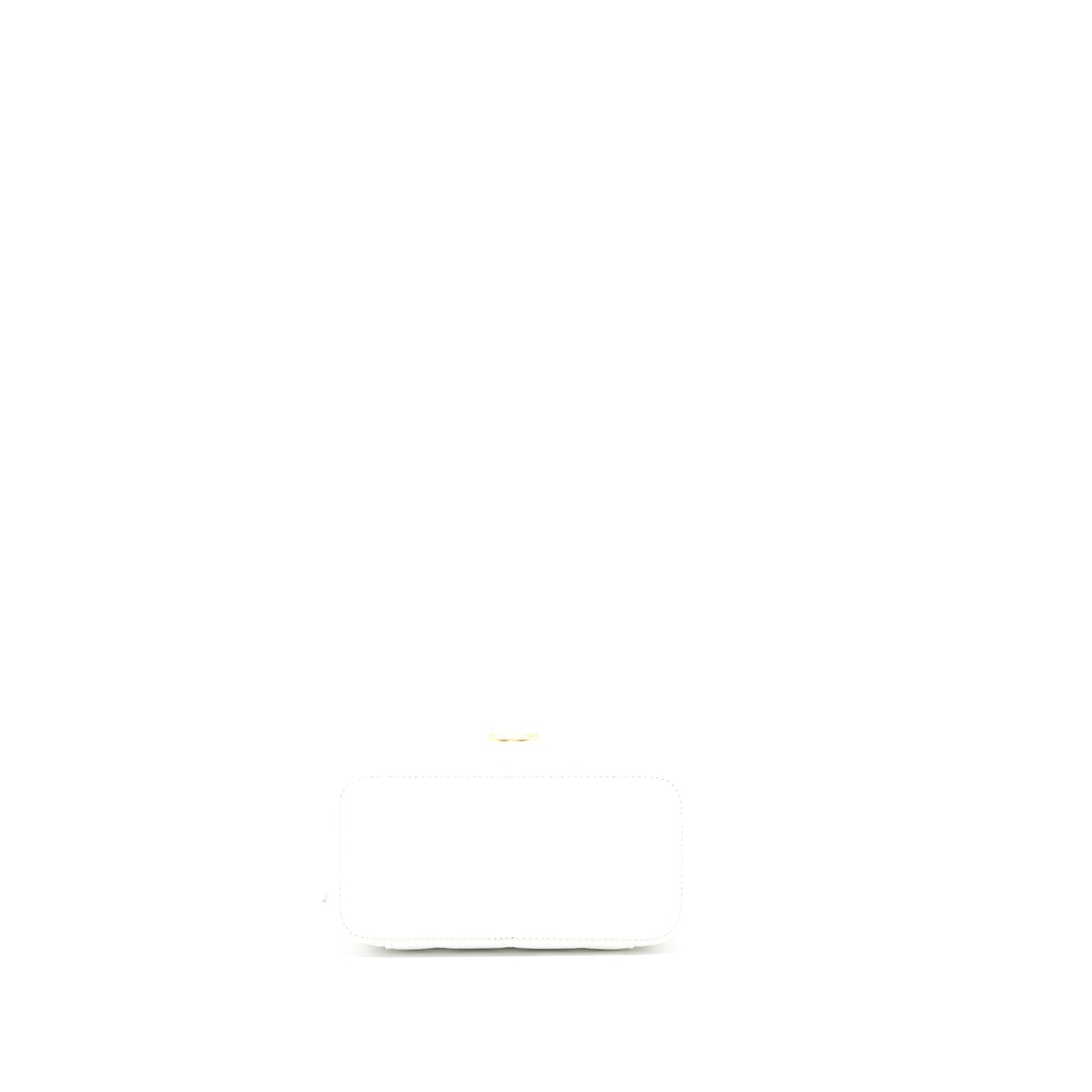 Chanel 22S Logo Top Handle Long Vanity Caviar White
