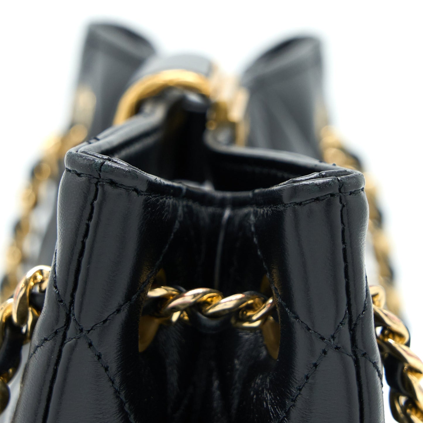 Chanel Seasonal Tote Bag Lambskin Black Brushed (Microchip)