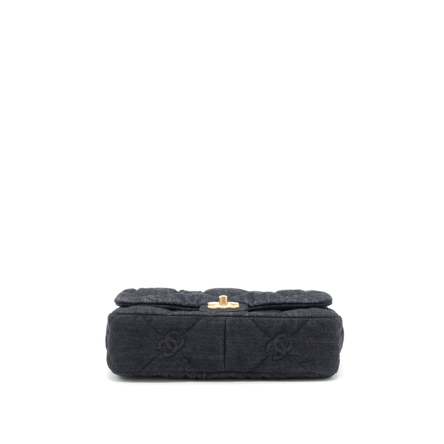 Chanel 22s Small Denim CC Logo Shoulder Bag
