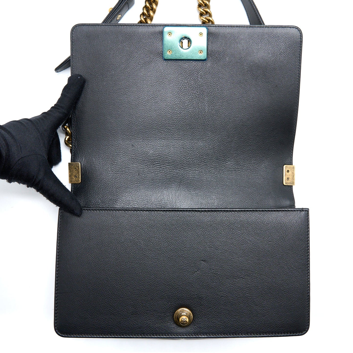 Chanel Medium Boy Bag Goathair/Calfskin Black