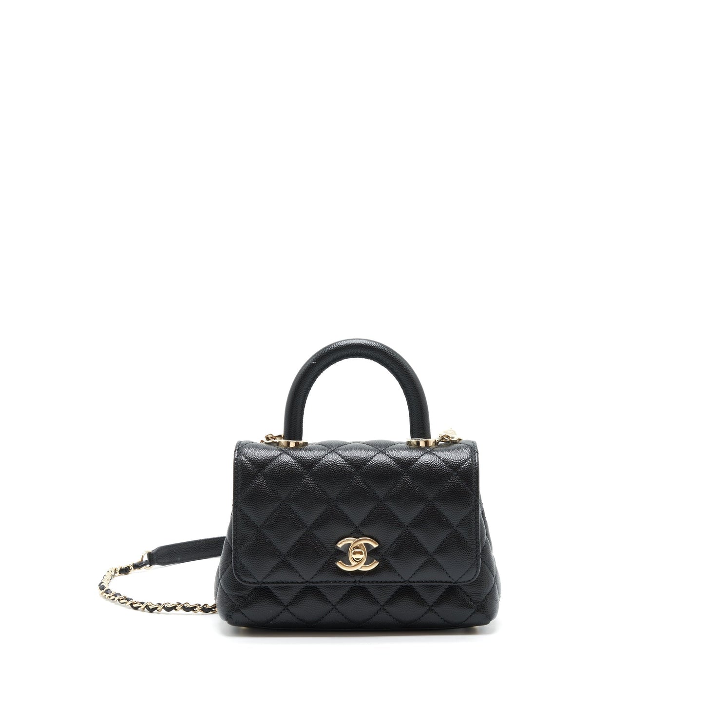 Chanel Mini Coco Handle 20cm Caviar Black L