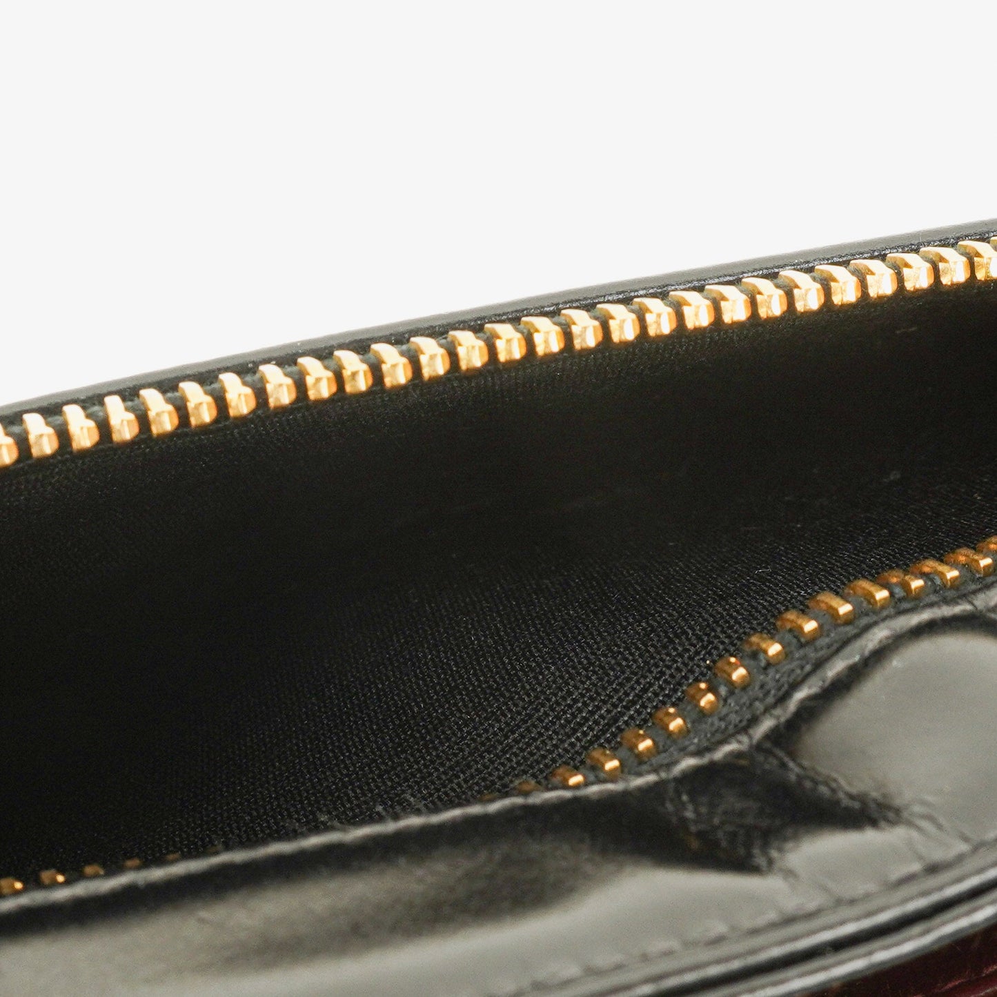 Chanel Black Patent Leather CC Logo Wrist Pouch