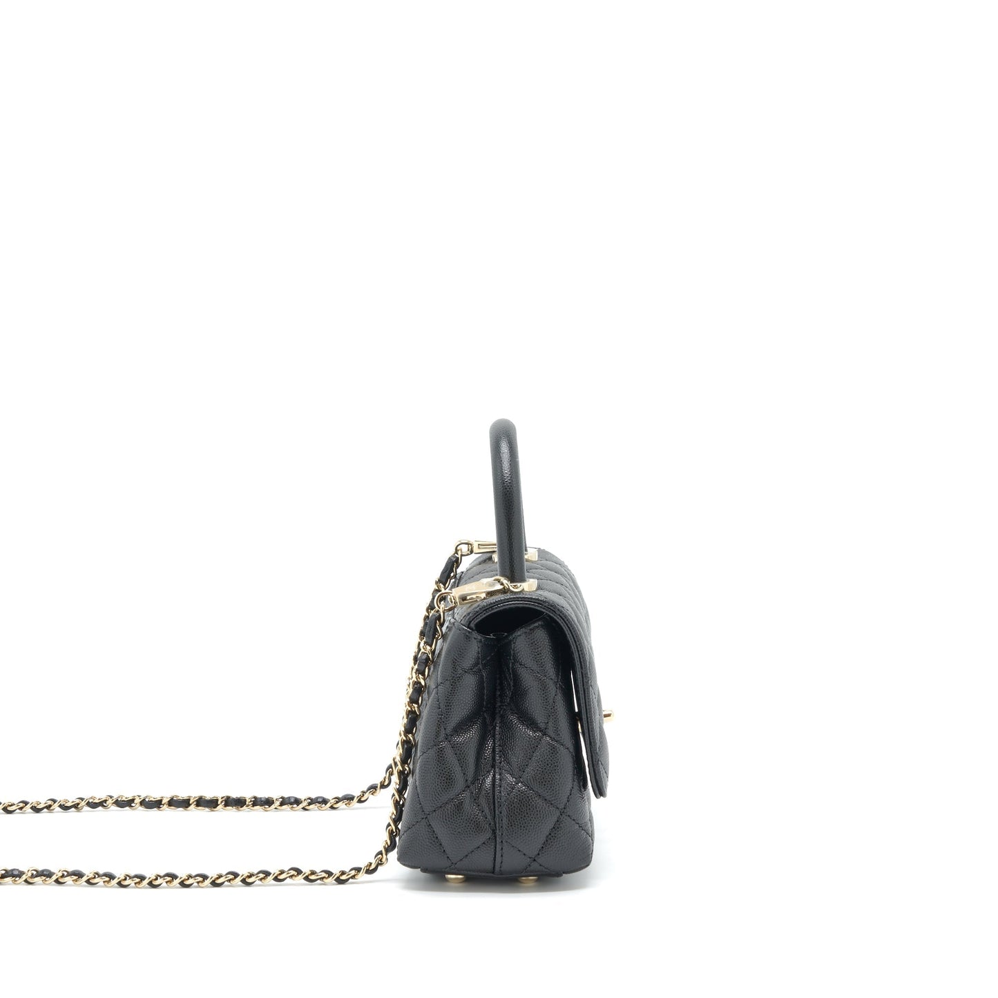 Chanel Mini Coco Handle 20cm Caviar Black L