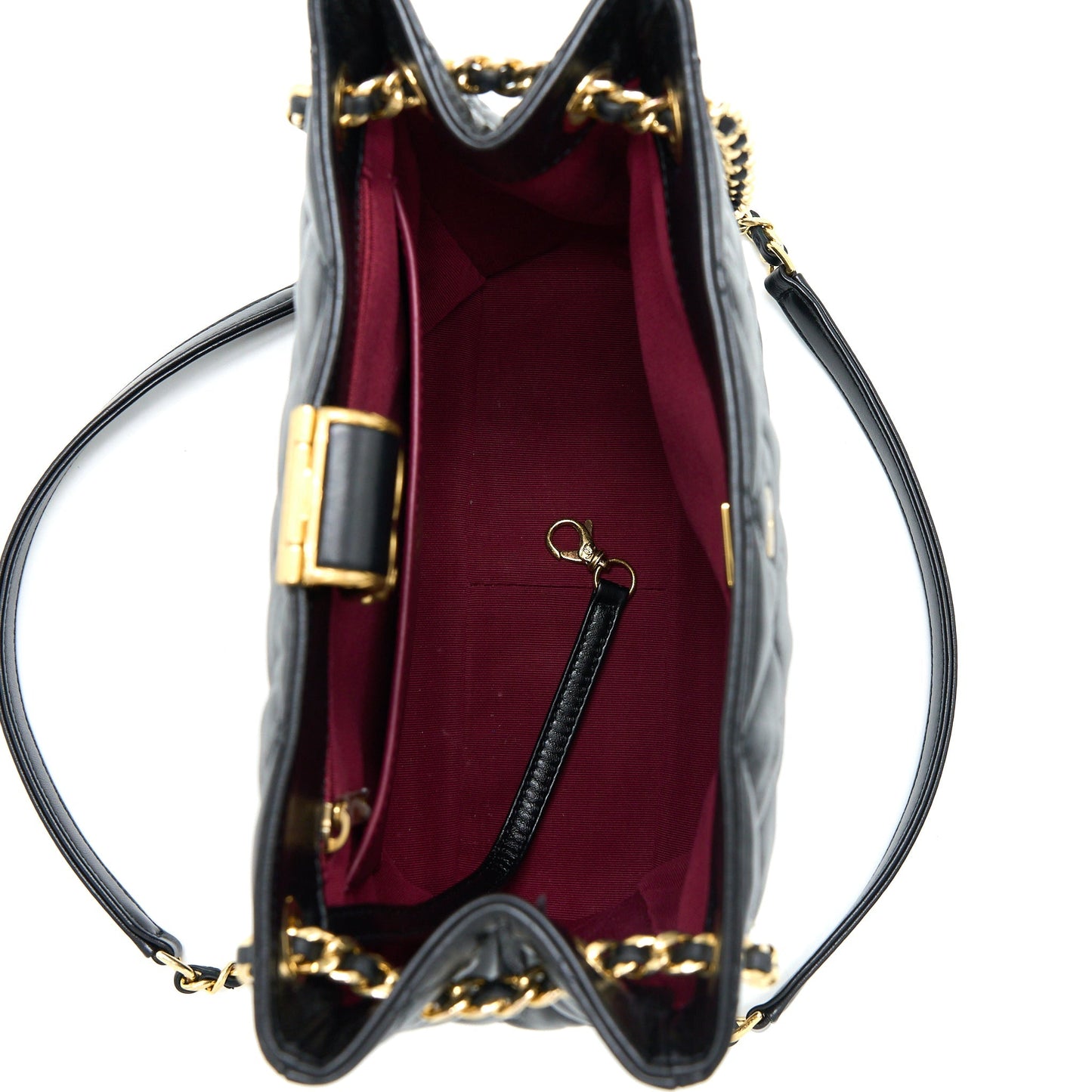 Chanel Seasonal Tote Bag Lambskin Black Brushed (Microchip)