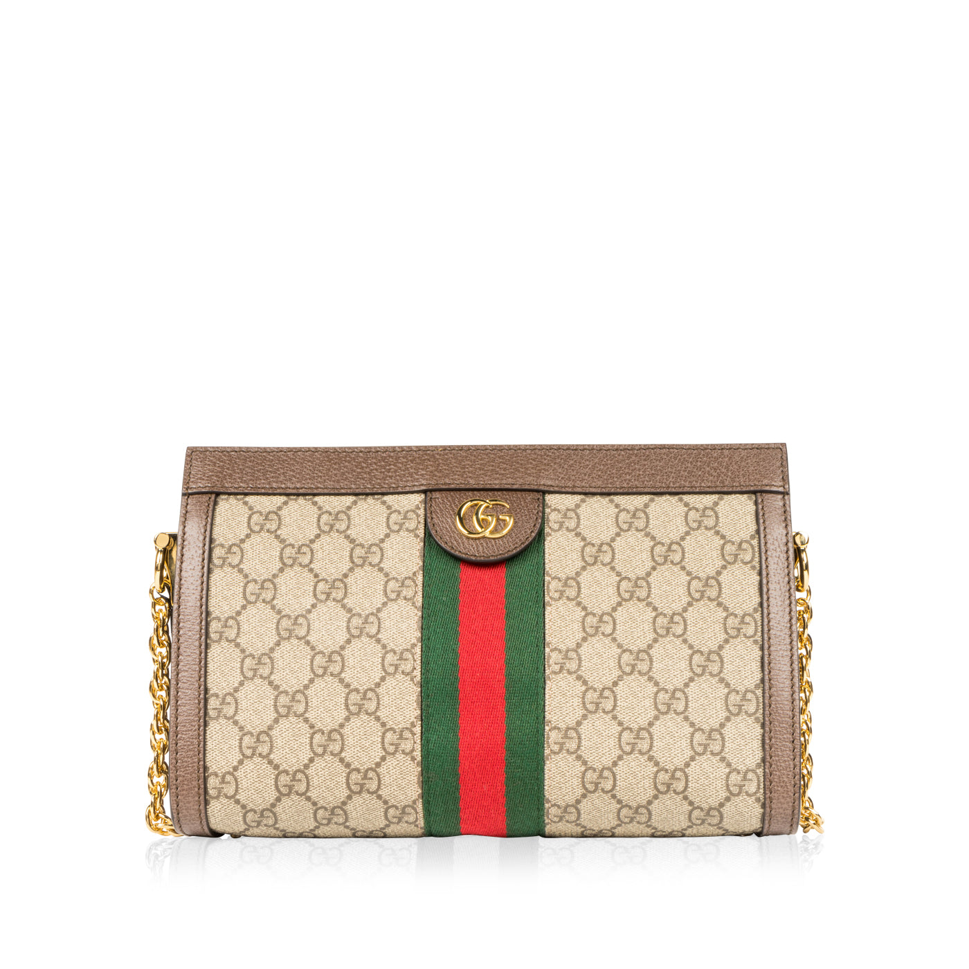 Gucci Monogram Chain Leather Shoulder Bag