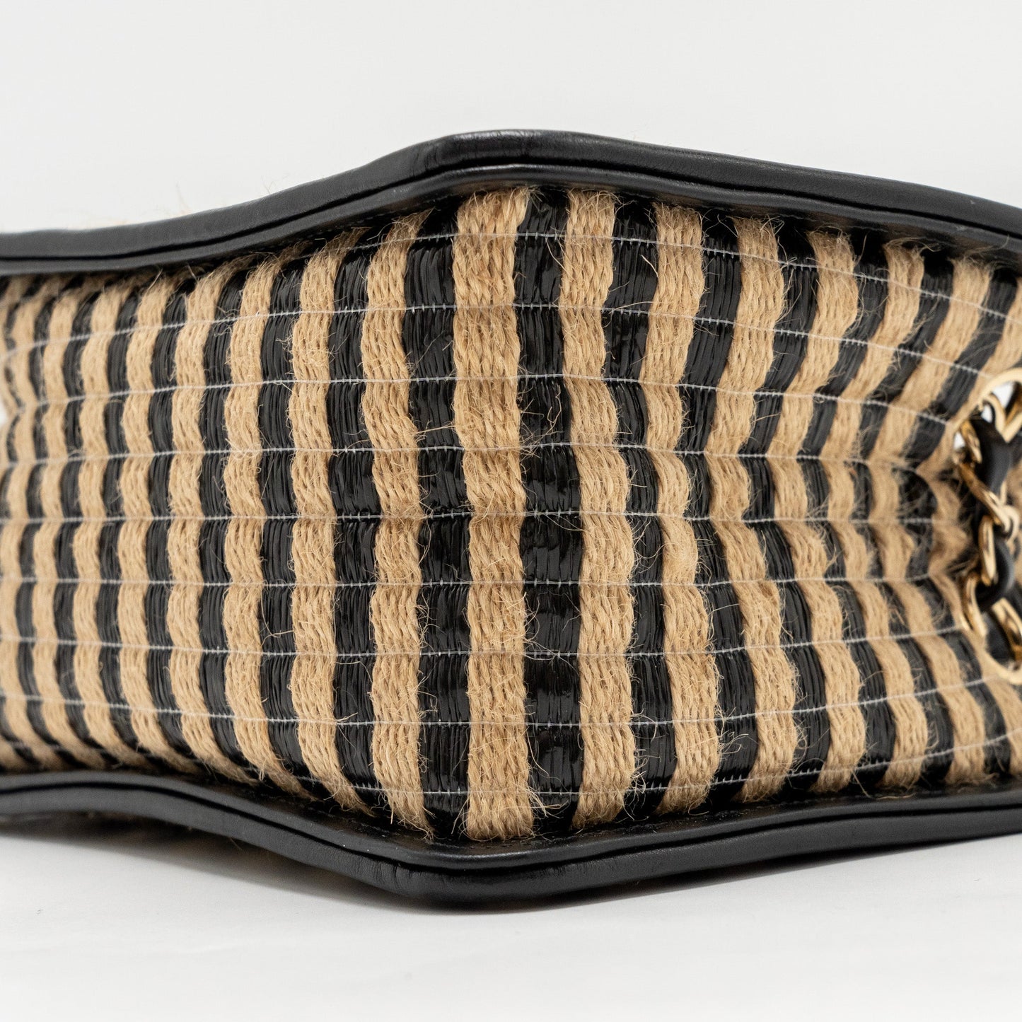 Chanel Urban Jungle Bucket Bag Raffia/Leather Black/Beige L