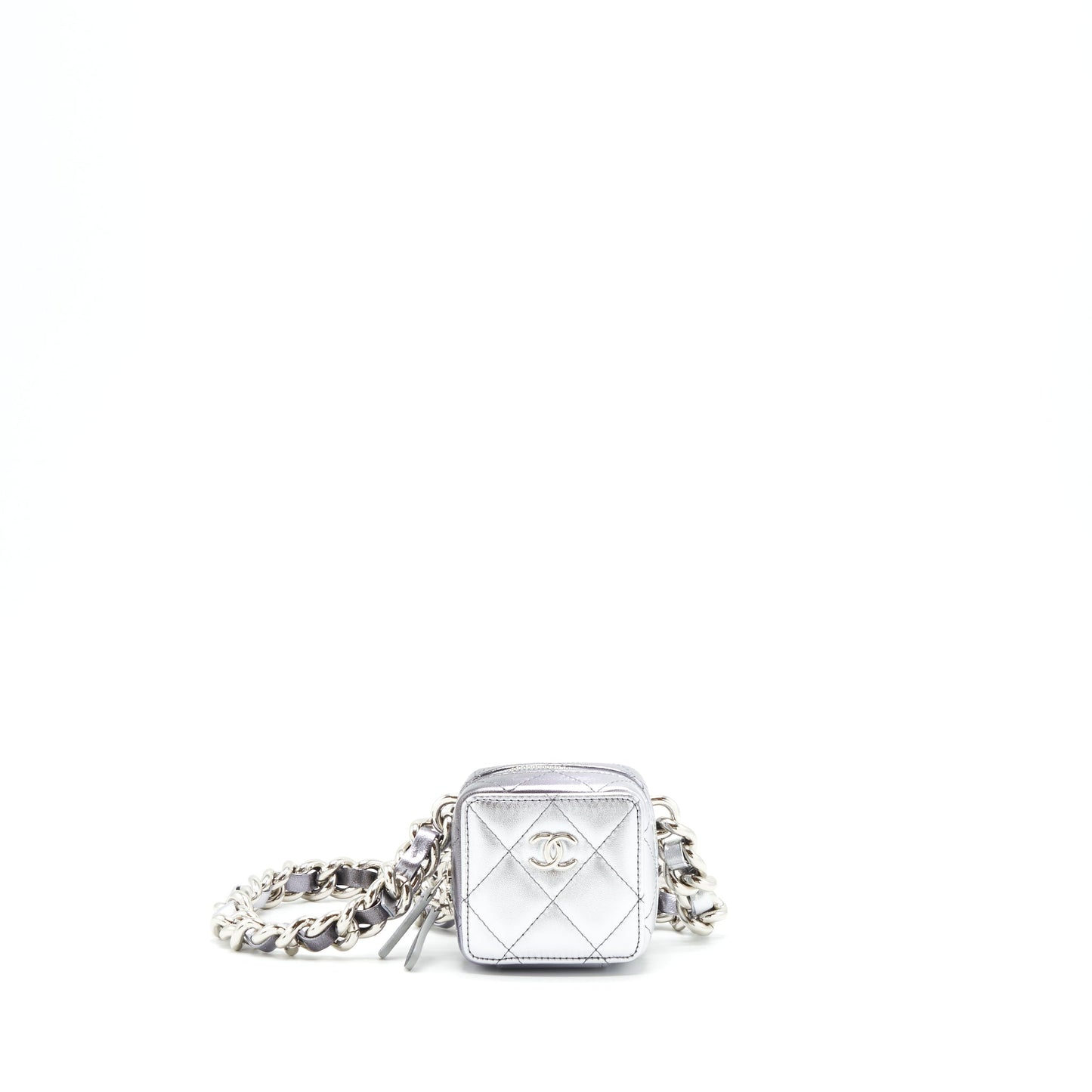 Chanel Mini Vanity with Giant Chain Silver
