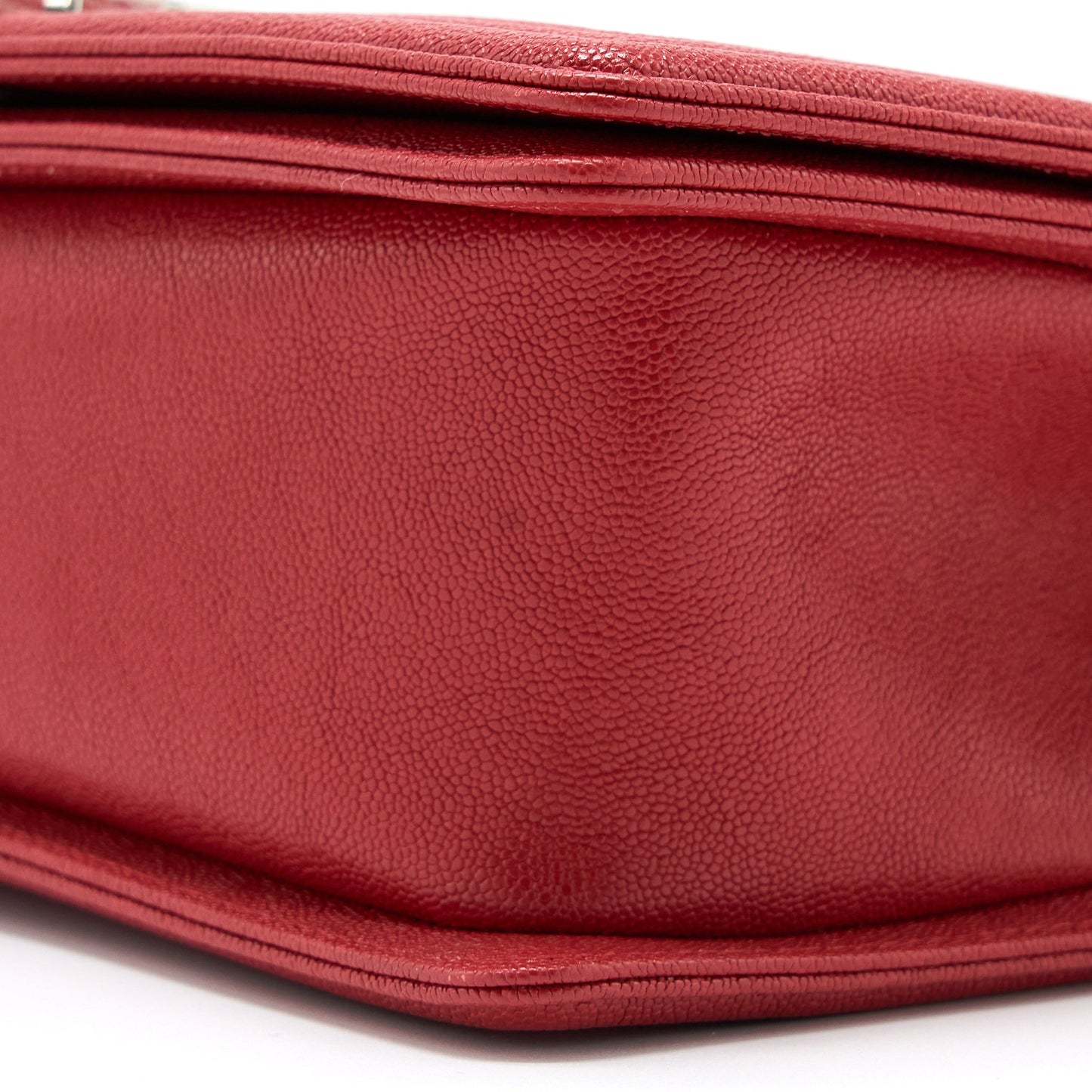Chanel Medium Boy Bag Grained Calfskin Red