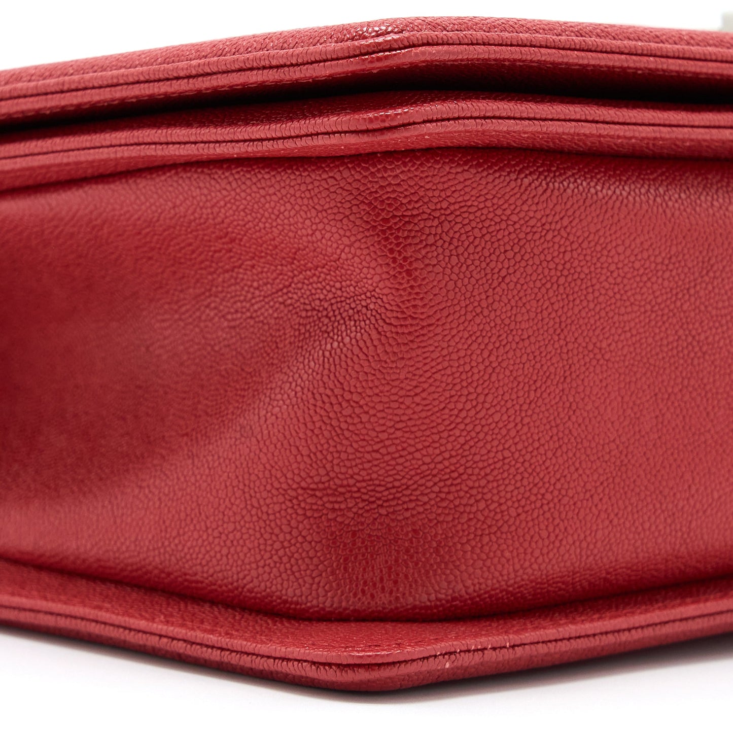 Chanel Medium Boy Bag Grained Calfskin Red