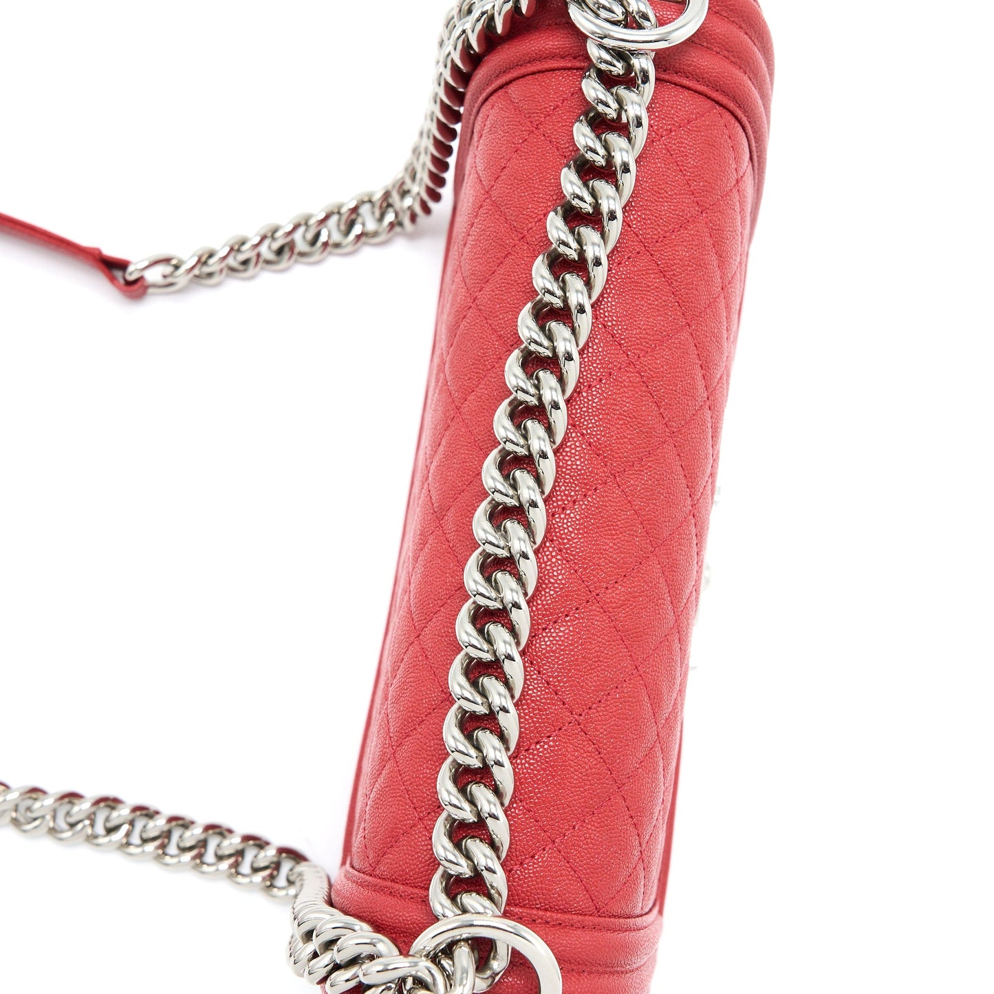 Chanel Medium Boy Bag Grained Calfskin Red