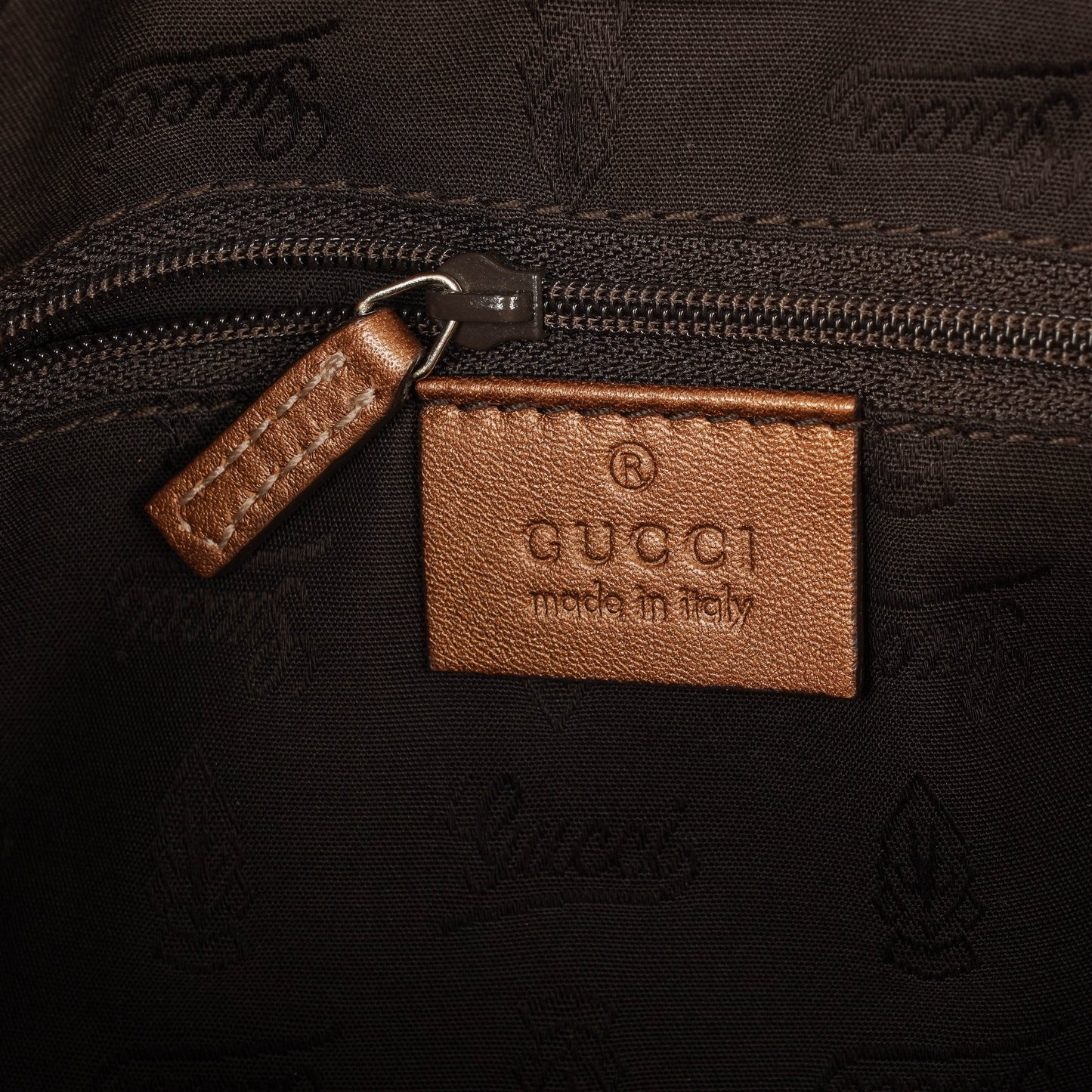 Gucci Guccissima Bronze Leather Sukey Hobo Bag
