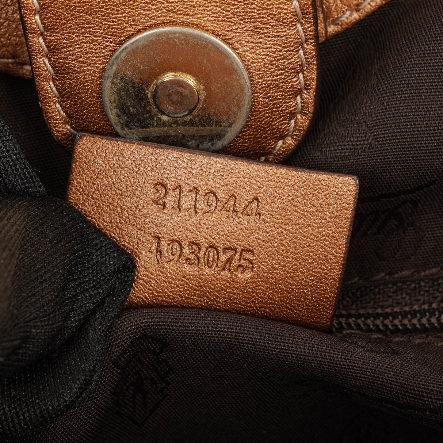 Gucci Guccissima Bronze Leather Sukey Hobo Bag