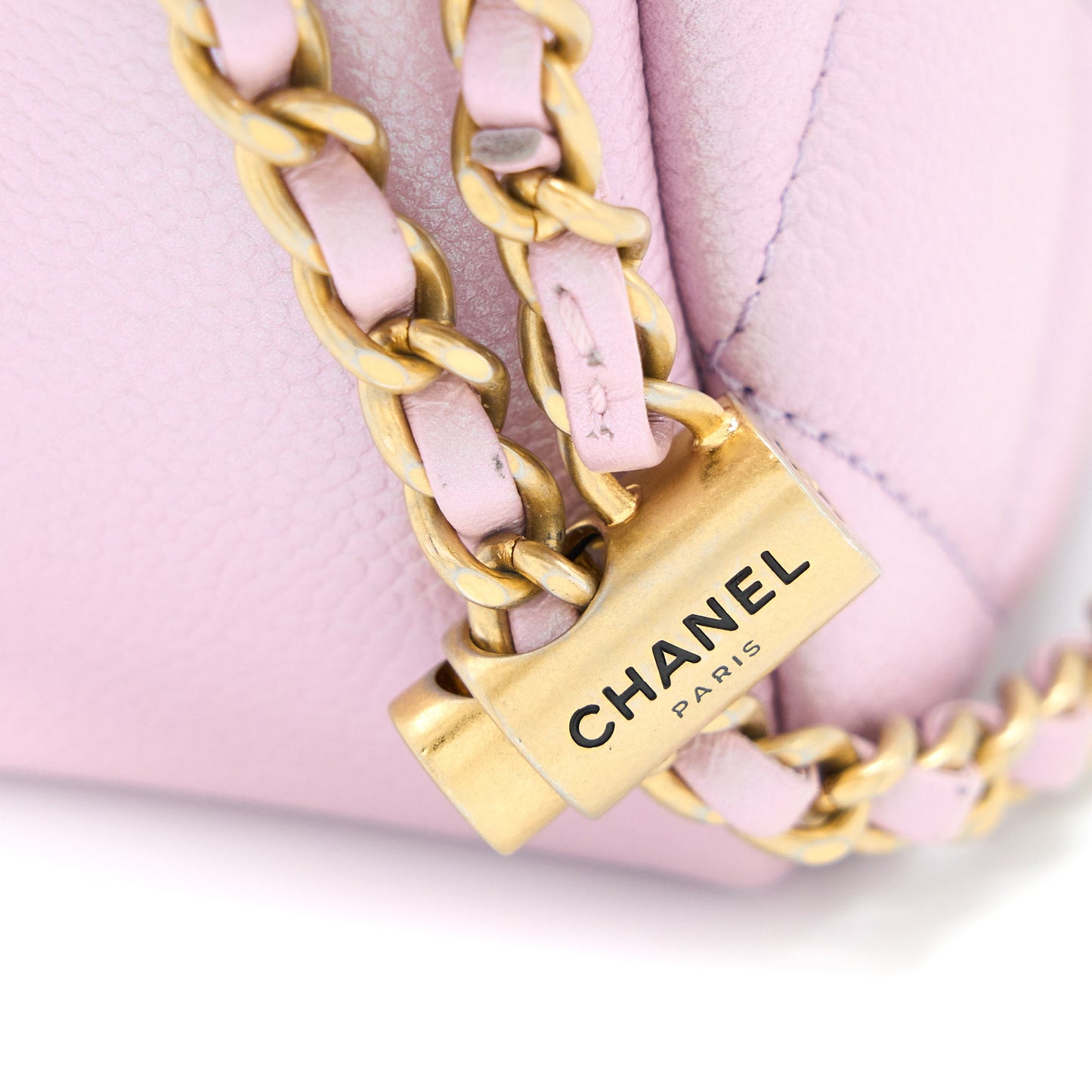 Chanel 21K My Perfect Mini Flap Bag Caviar Pink  (Microchip)