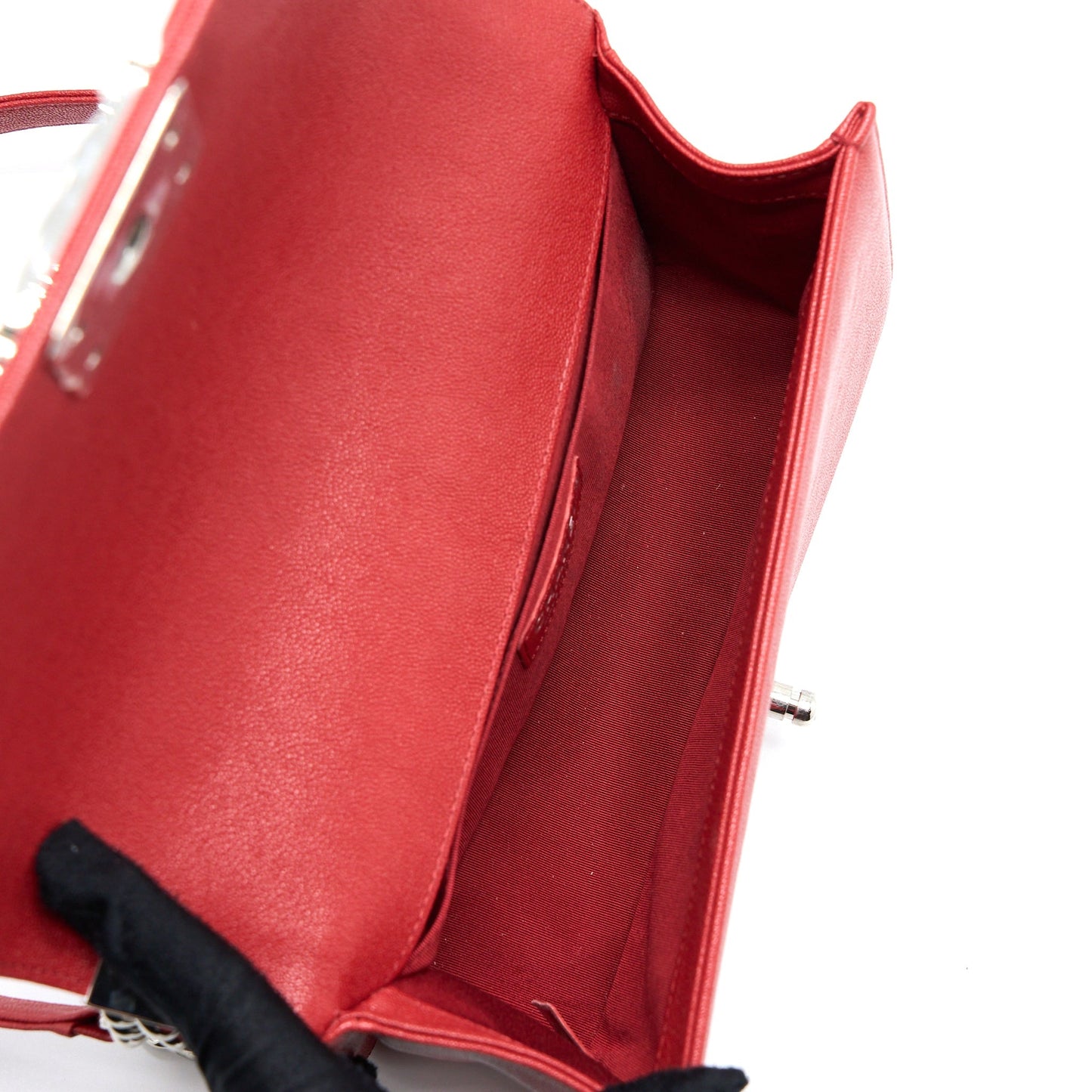 Chanel Medium Boy Bag Grained Calfskin Red