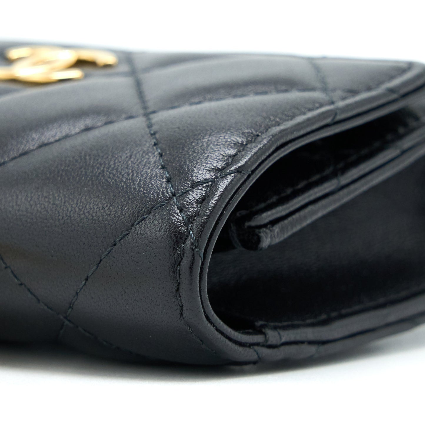Chanel Jewel Hook Cardholder Lambskin Black