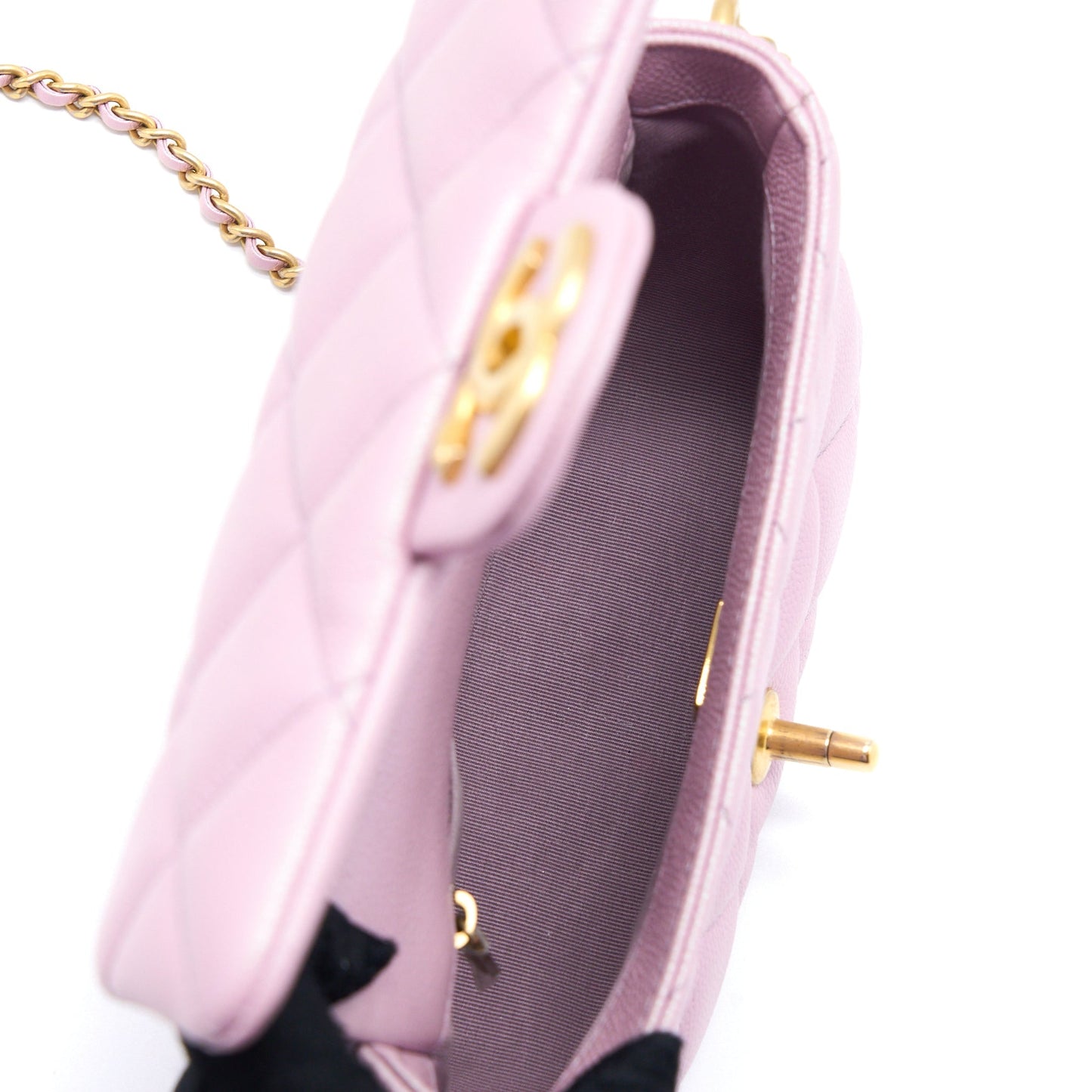 Chanel 21K My Perfect Mini Flap Bag Caviar Pink  (Microchip)