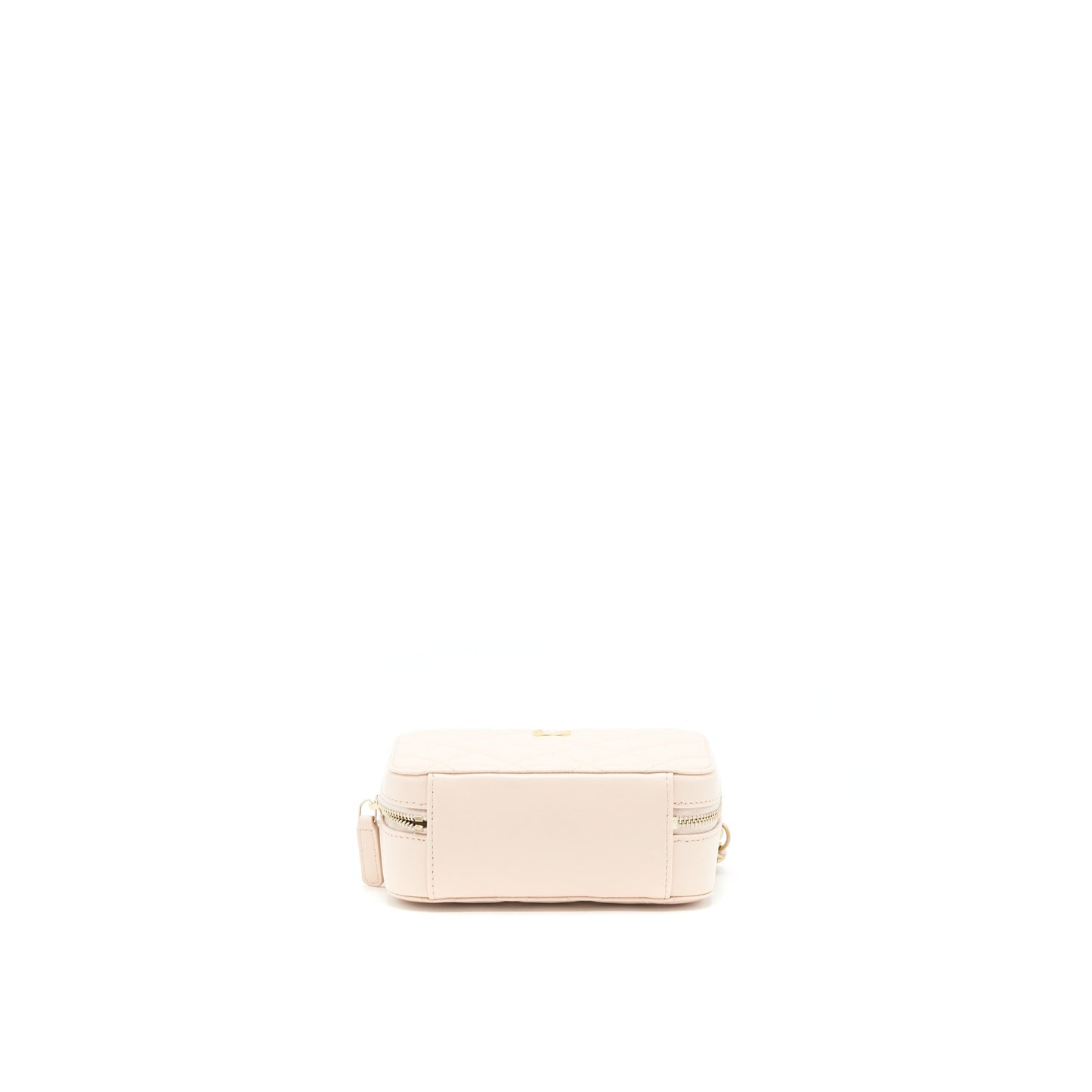 Chanel Pearl Crush Mini camera case with chain Lambskin light beige