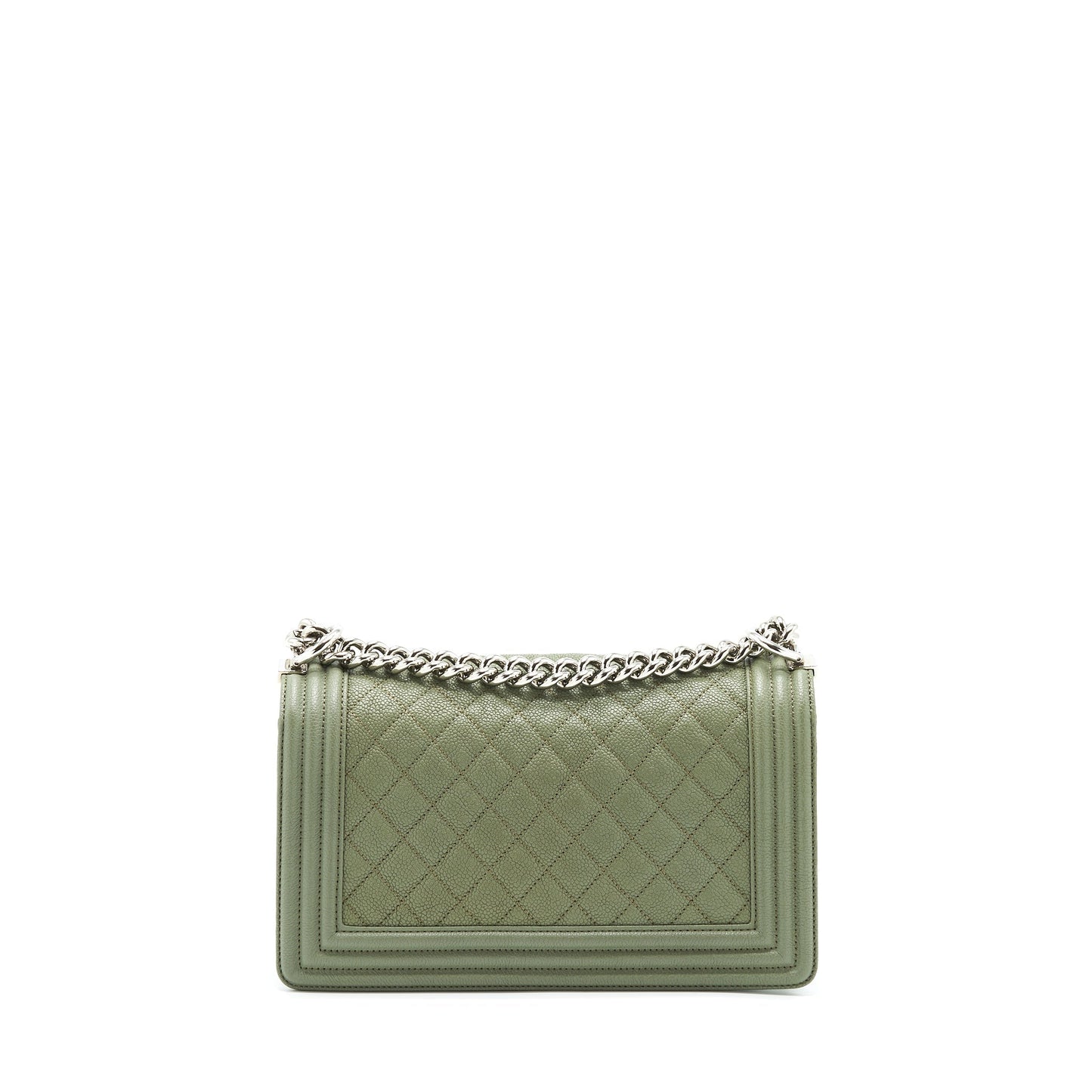 Chanel Medium Boy Bag Caviar Light Green L