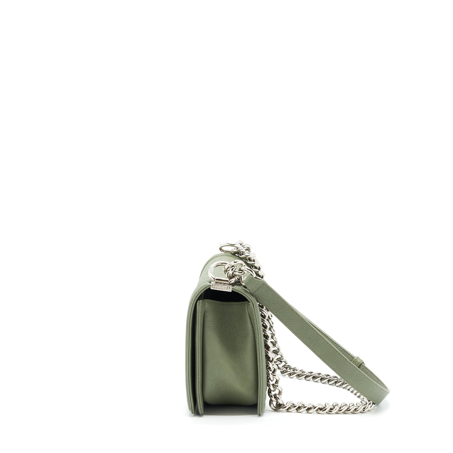 Chanel Medium Boy Bag Caviar Light Green L