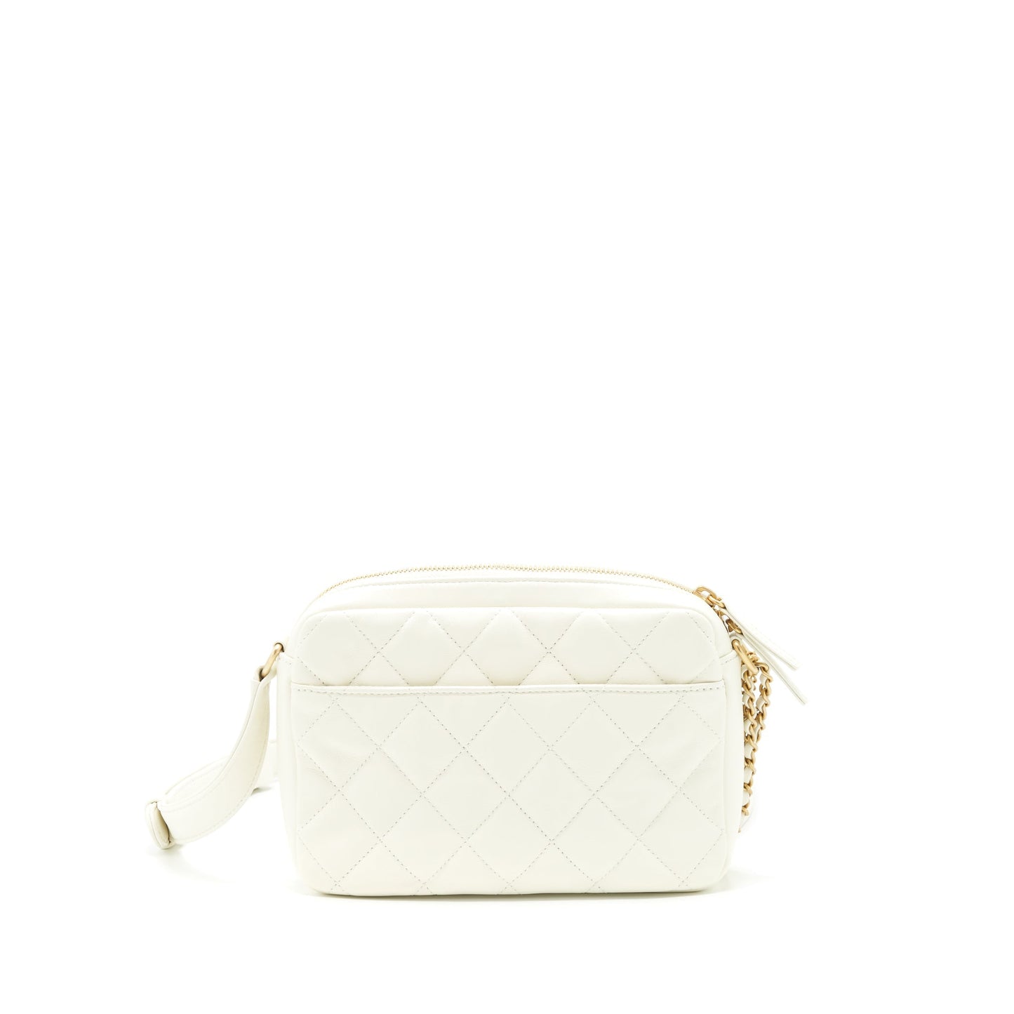 Chanel 22C Camera Bag calfskin white