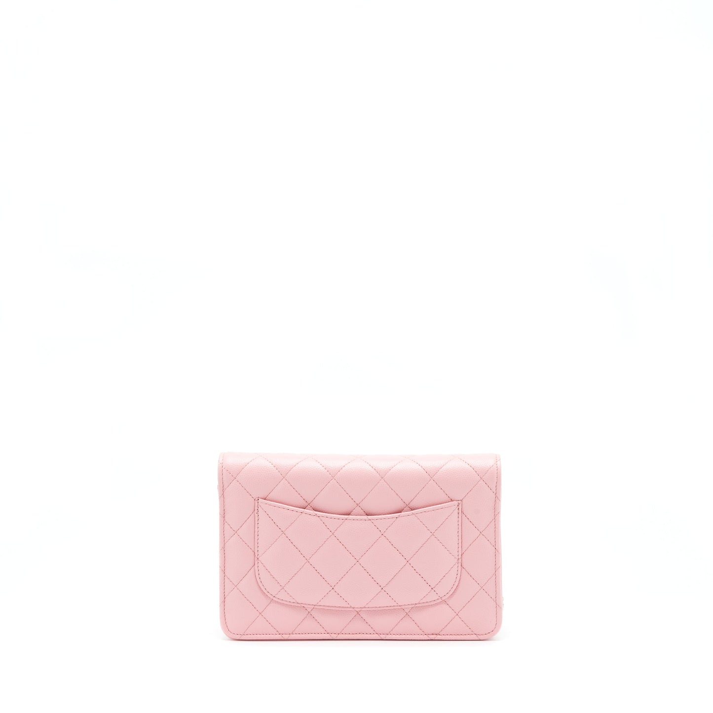 Chanel 22C Classic Wallet On Chain Caviar Pink L