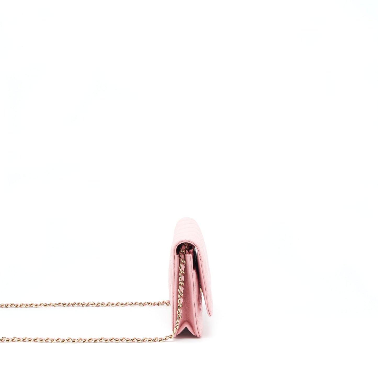 Chanel 22C Classic Wallet On Chain Caviar Pink L