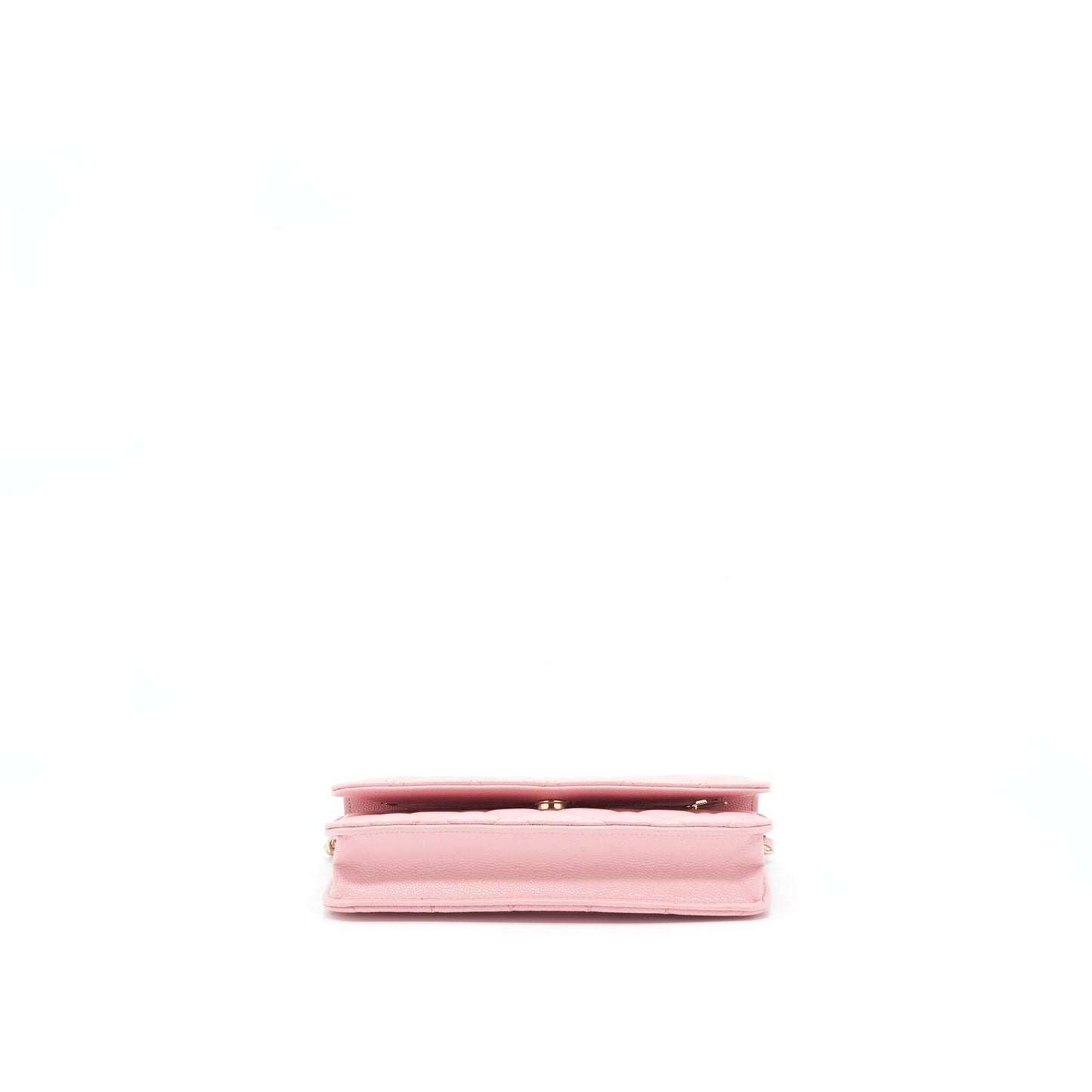 Chanel 22C Classic Wallet On Chain Caviar Pink L