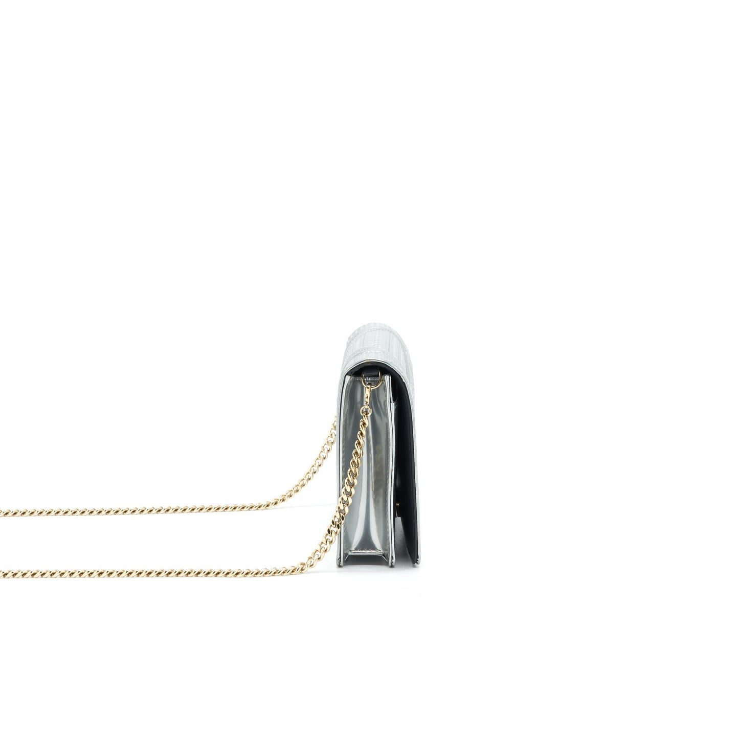 DIORAMA WALLET CHAIN METALLIC SILVER