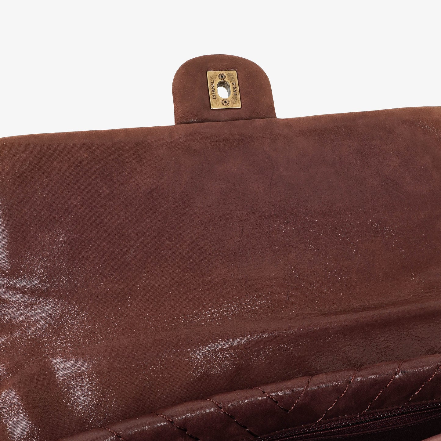 Chanel Surpique Chevron Iridescent Calfskin Flap Bag