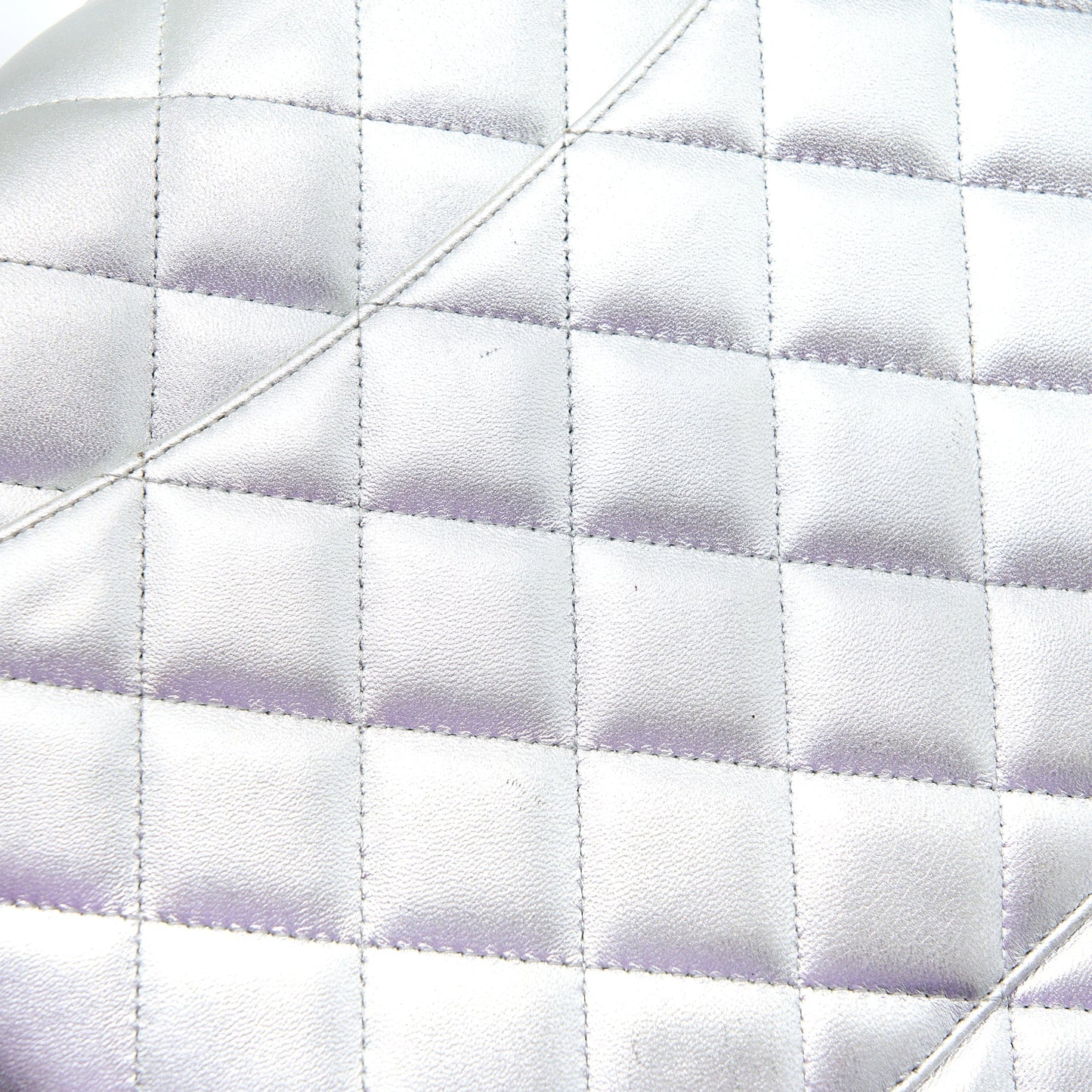 Chanel Maxi Classic Single Flap Bag Lambskin Silver