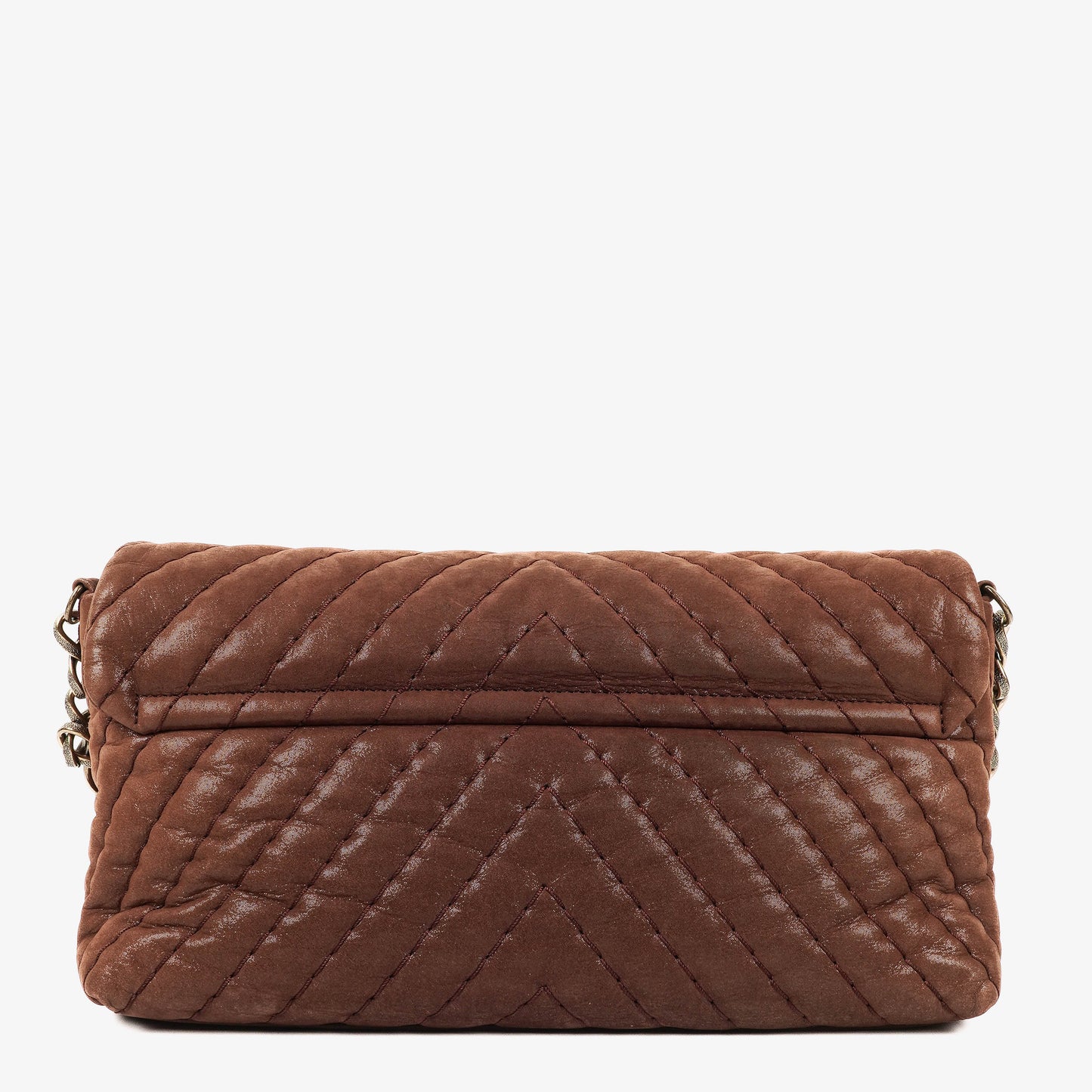 Chanel Surpique Chevron Iridescent Calfskin Flap Bag