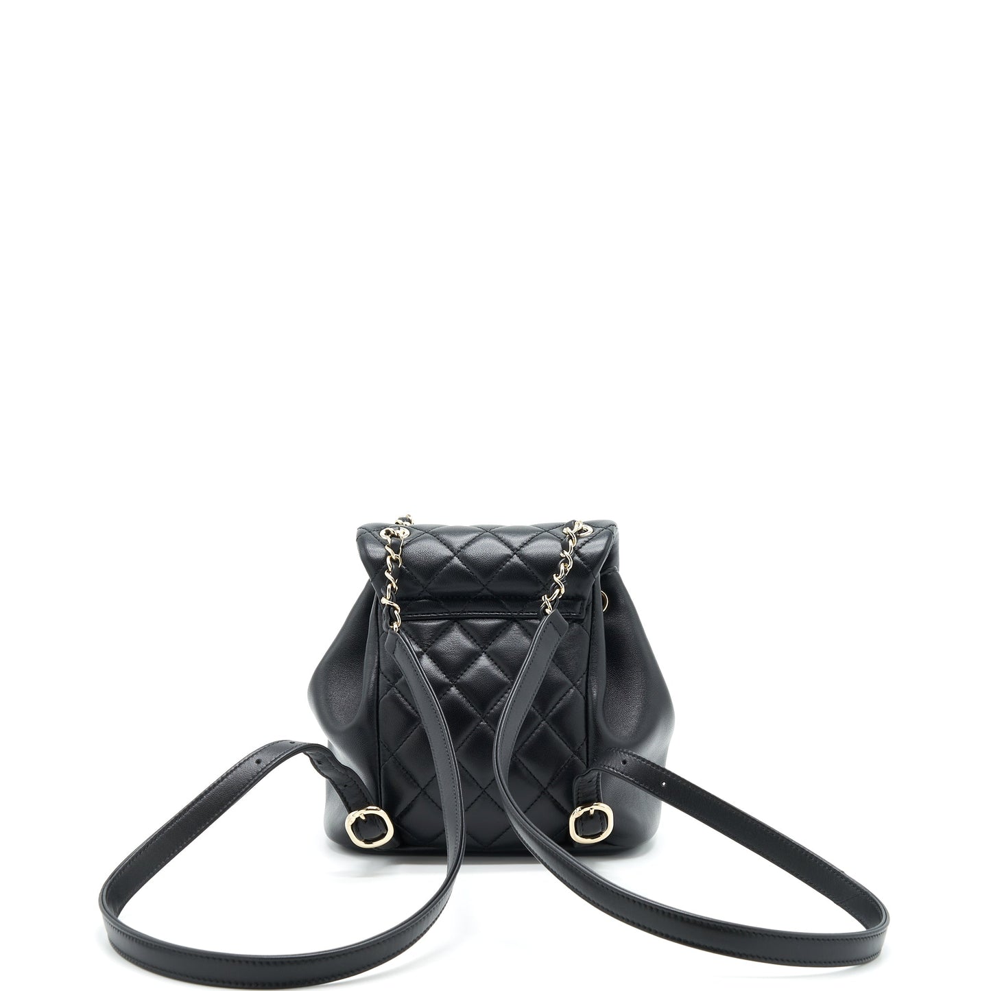 Chanel Duma Mini Backpack Lambskin Black L(Microchip)